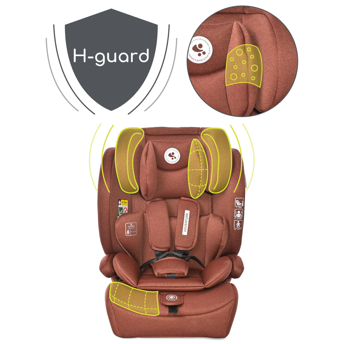 Lorelli Adventure - fotelik i-Size 76-150cm | Ginger.