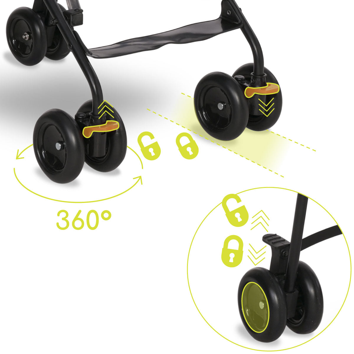 Lorelli Vaya - wózek spacerówka parasolka do 22kg | Green