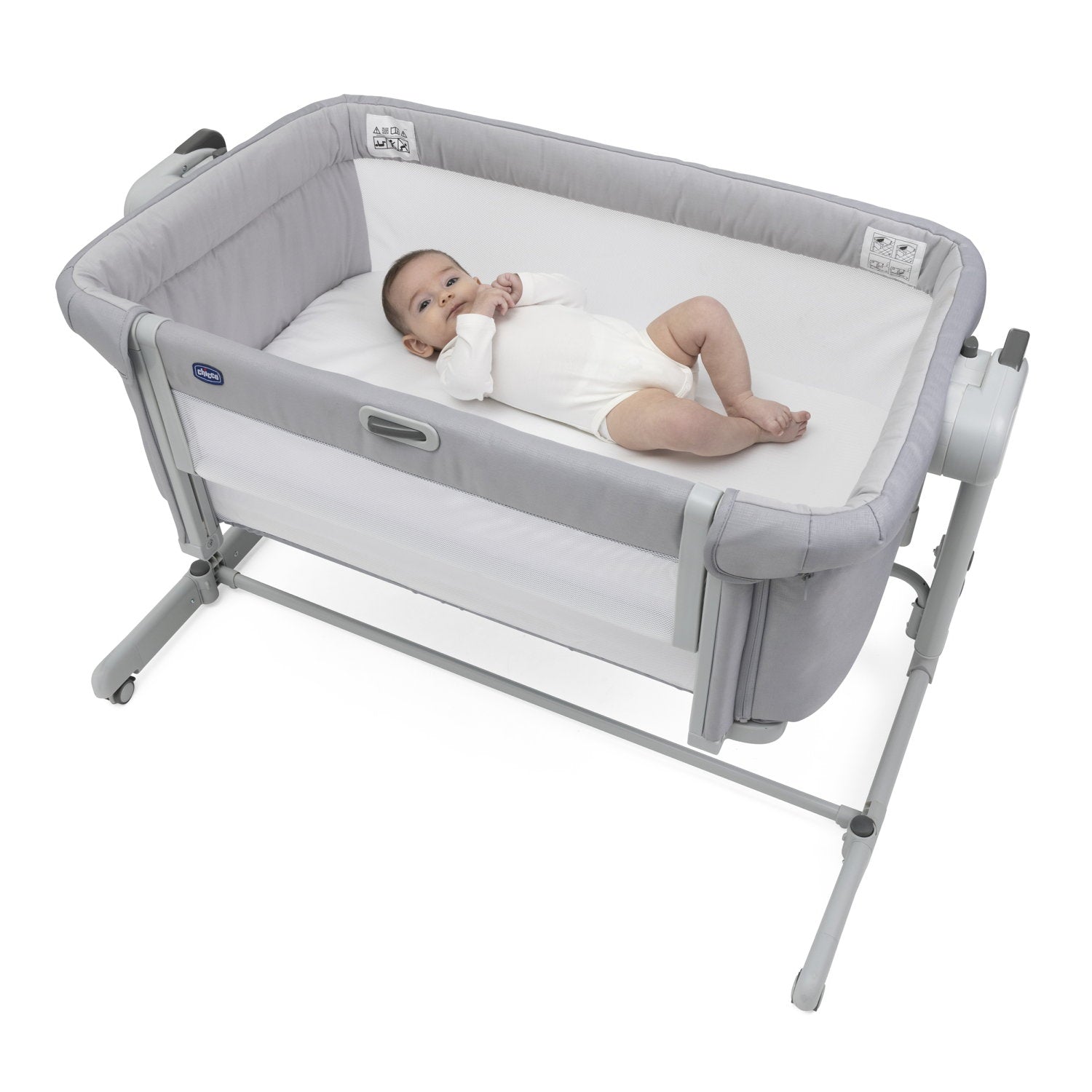 Chicco Łóżeczko dostawne 2w1 NEXT2ME MAGIC EVO GREY MIST