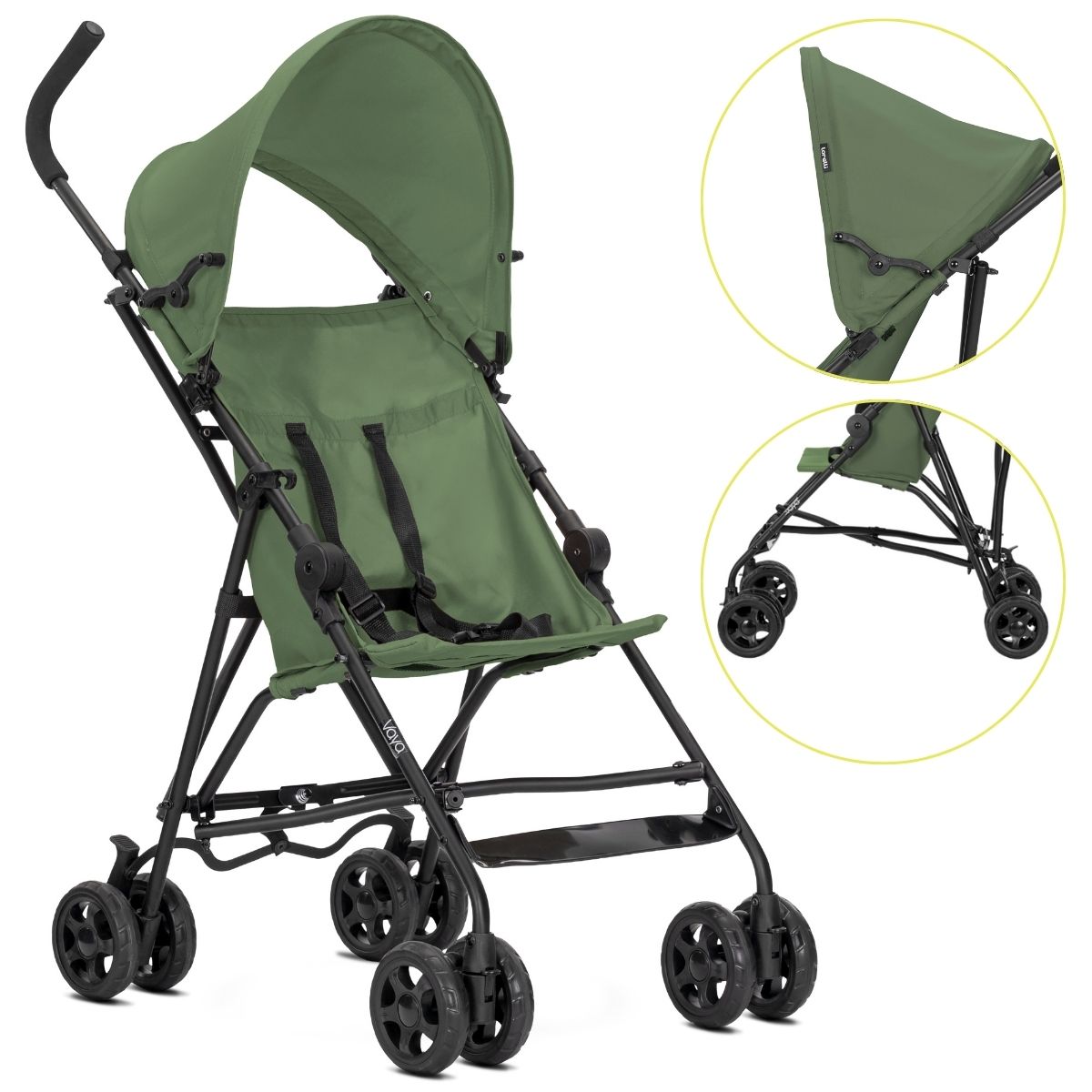Lorelli Vaya - wózek spacerówka parasolka do 22kg | Green.