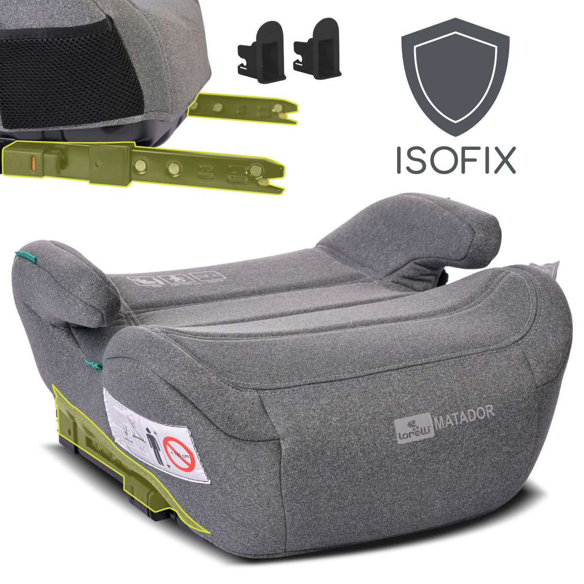 Lorelli Matador - podstawka samochodowa ISOFIX 125-150cm | Grey.