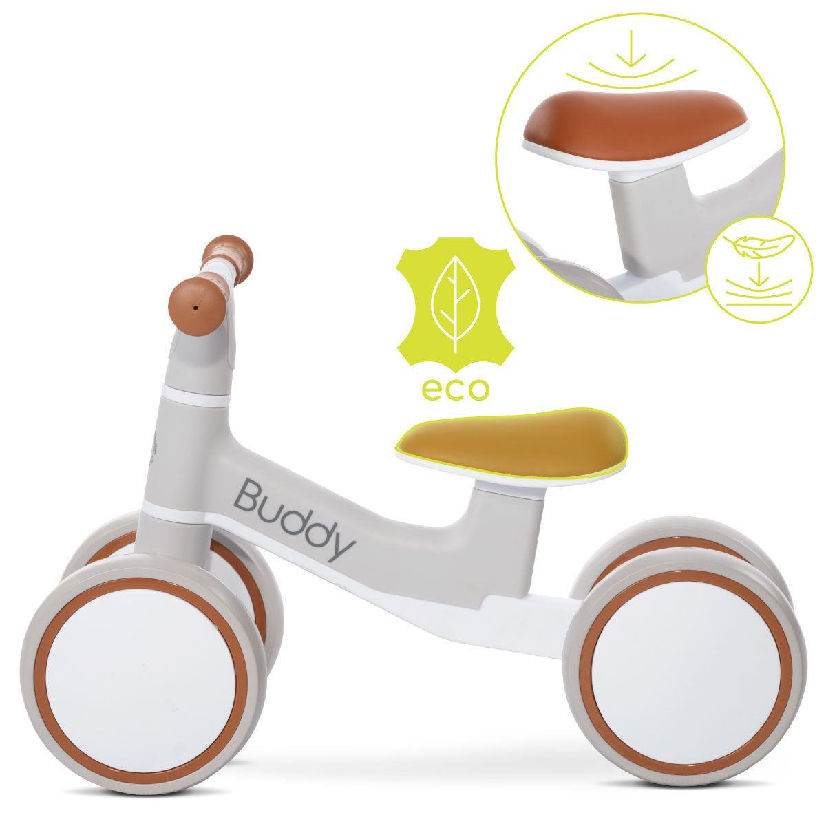Lorelli Buddy - jeździk, rowerek biegowy | Beige.