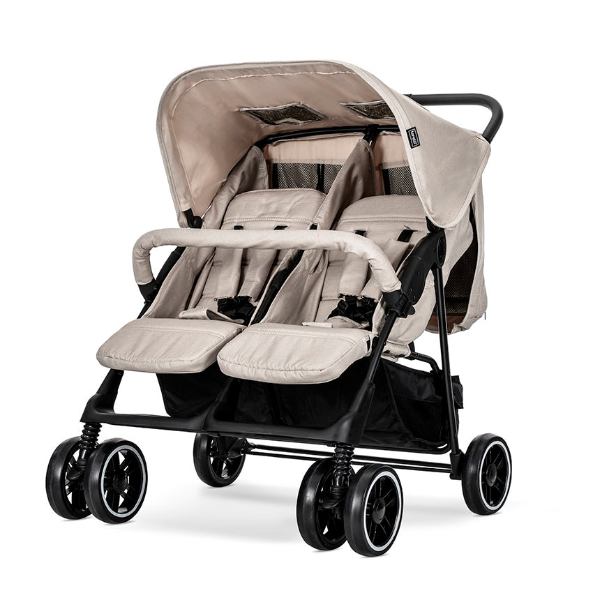 Lorelli Twin - wózek spacerowy bliźniaczy | Beige