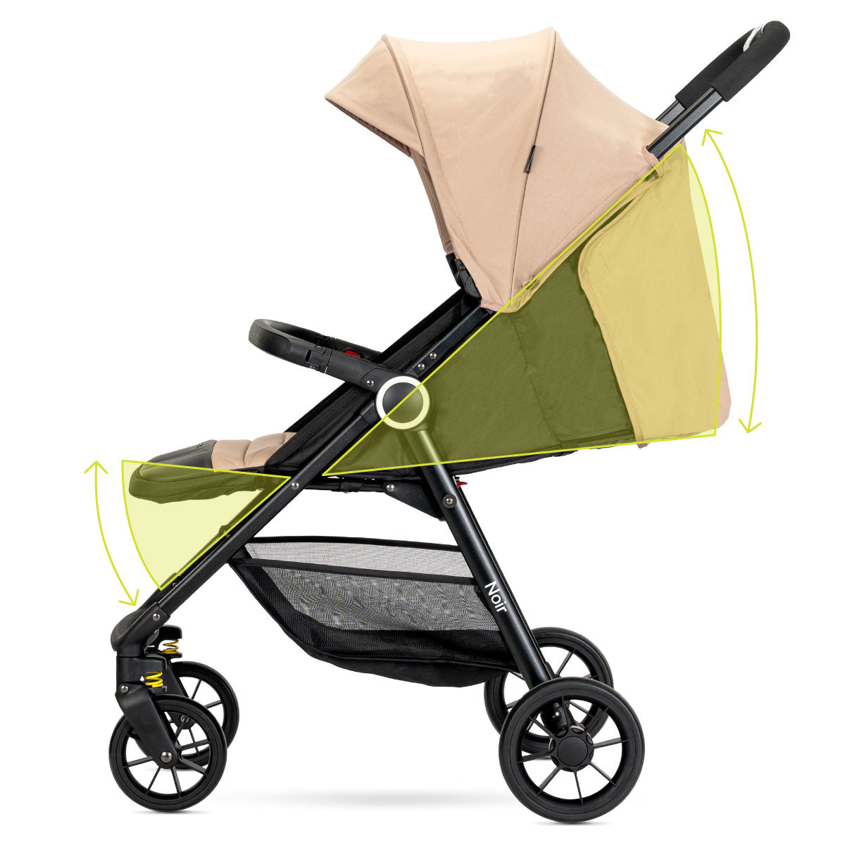 Lorelli Noir - wózek spacerowy do 22kg | Beige