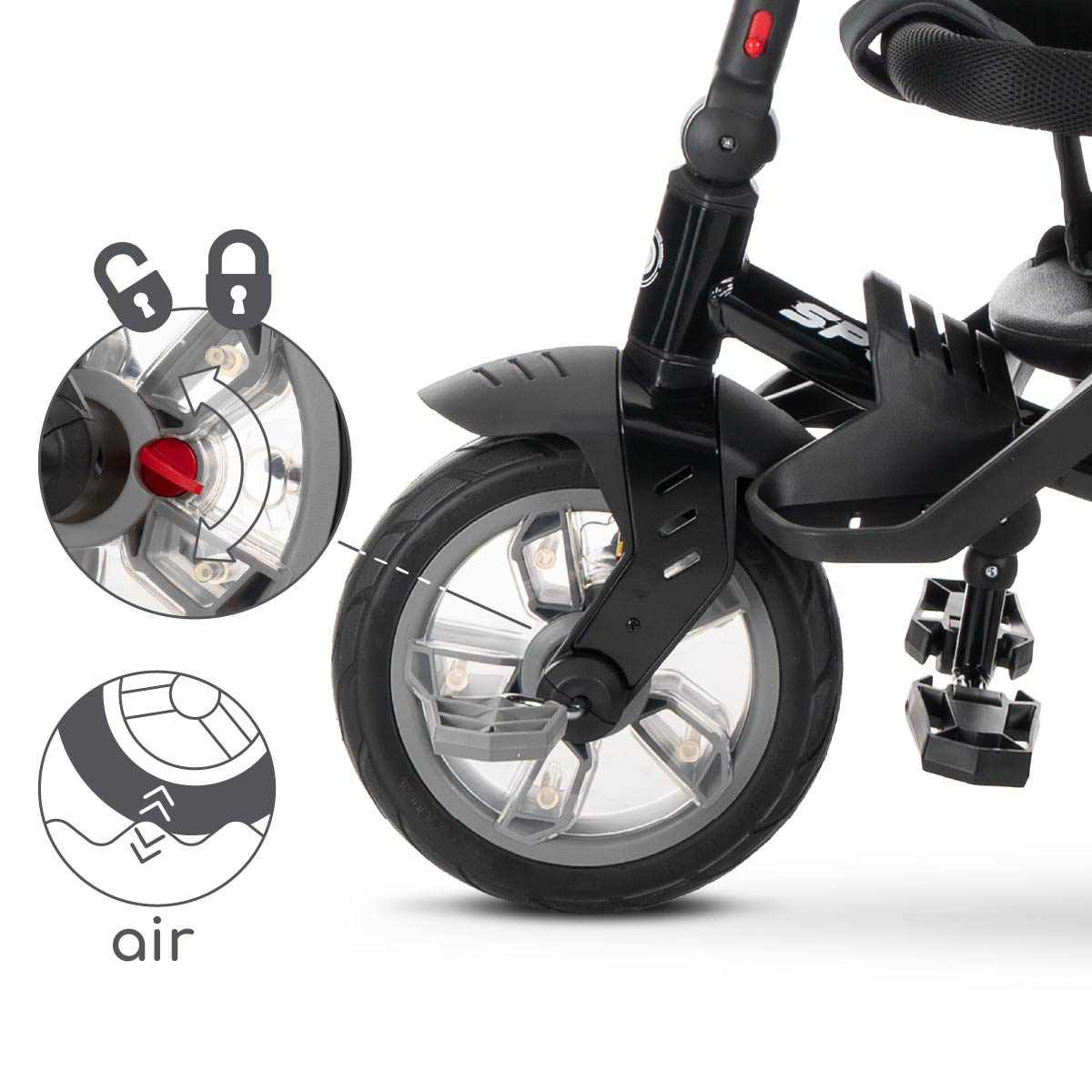Lorelli Speedy Air - rowerek trójkołowy | Grey