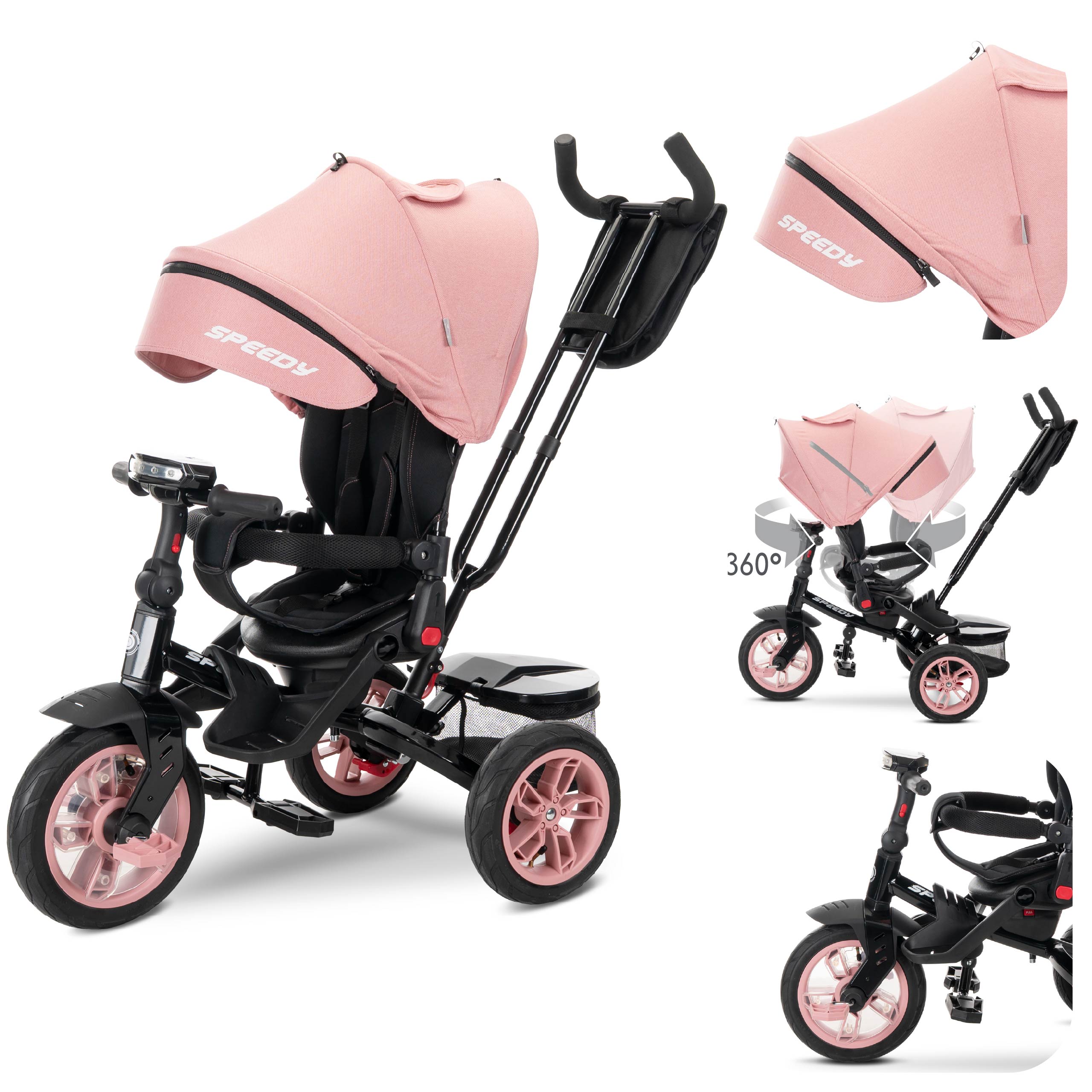 Lorelli Speedy Air - rowerek trójkołowy | Pink