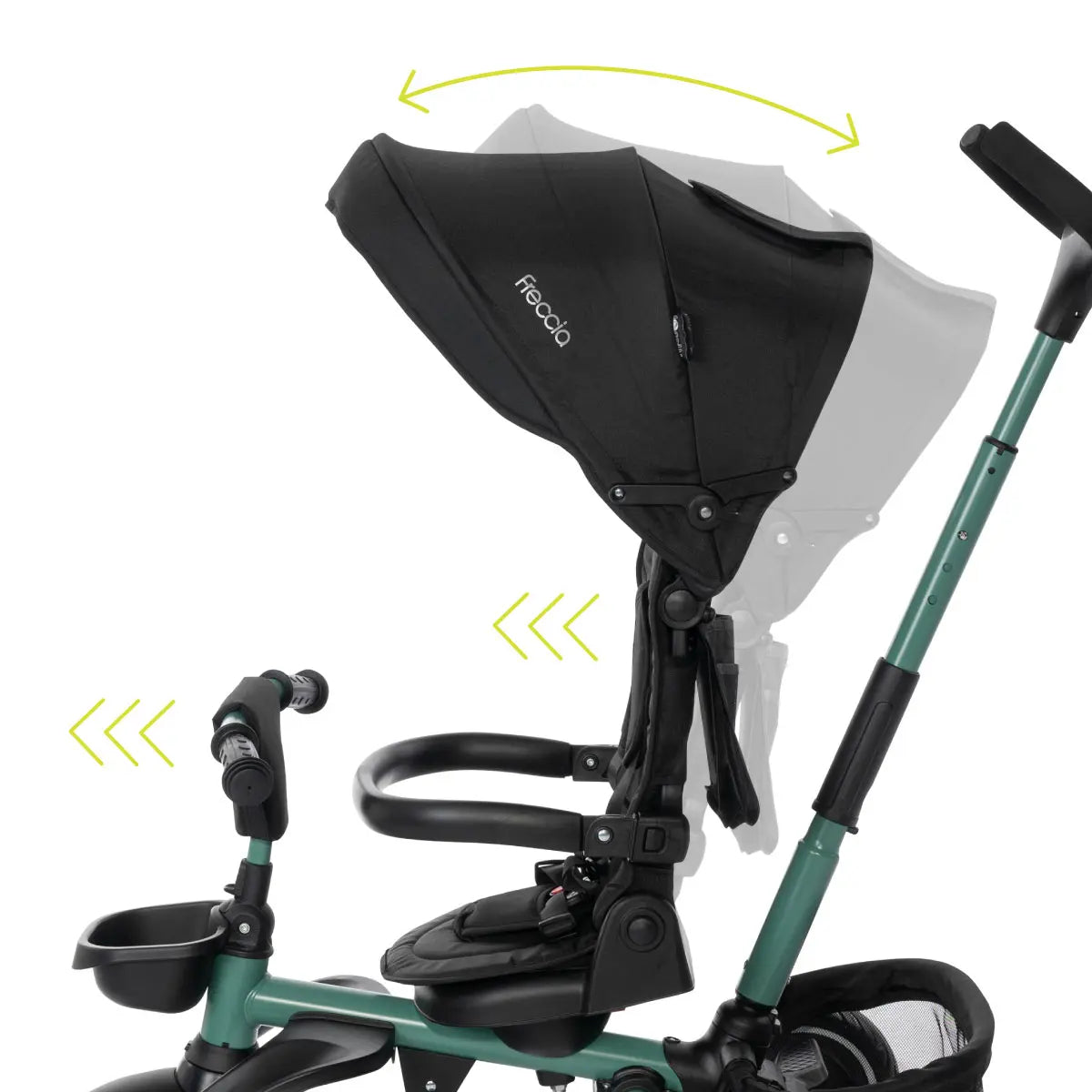 Lorelli Freccia - rowerek trójkołowy 5w1 pchacz składany z funkcją wolnego koła czarny.