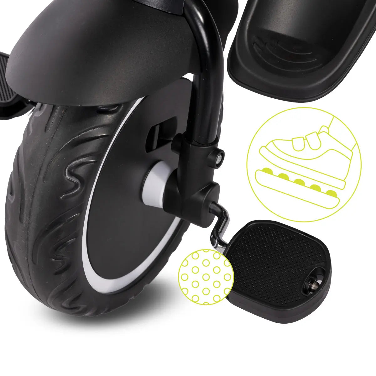 Lorelli Freccia - rowerek trójkołowy 5w1 pchacz składany z funkcją wolnego koła czarny