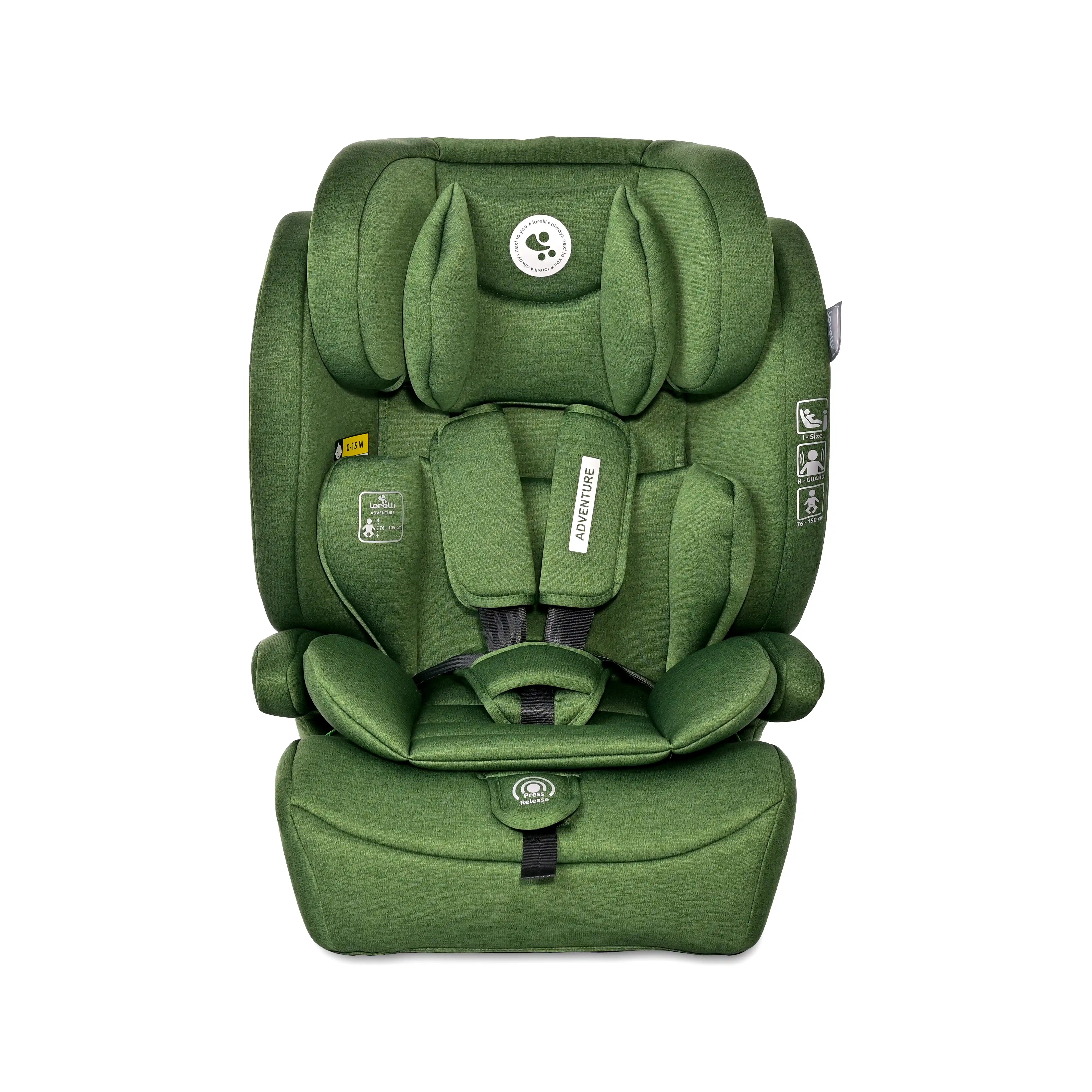 Lorelli Adventure - fotelik i-Size 76-150cm | Green.