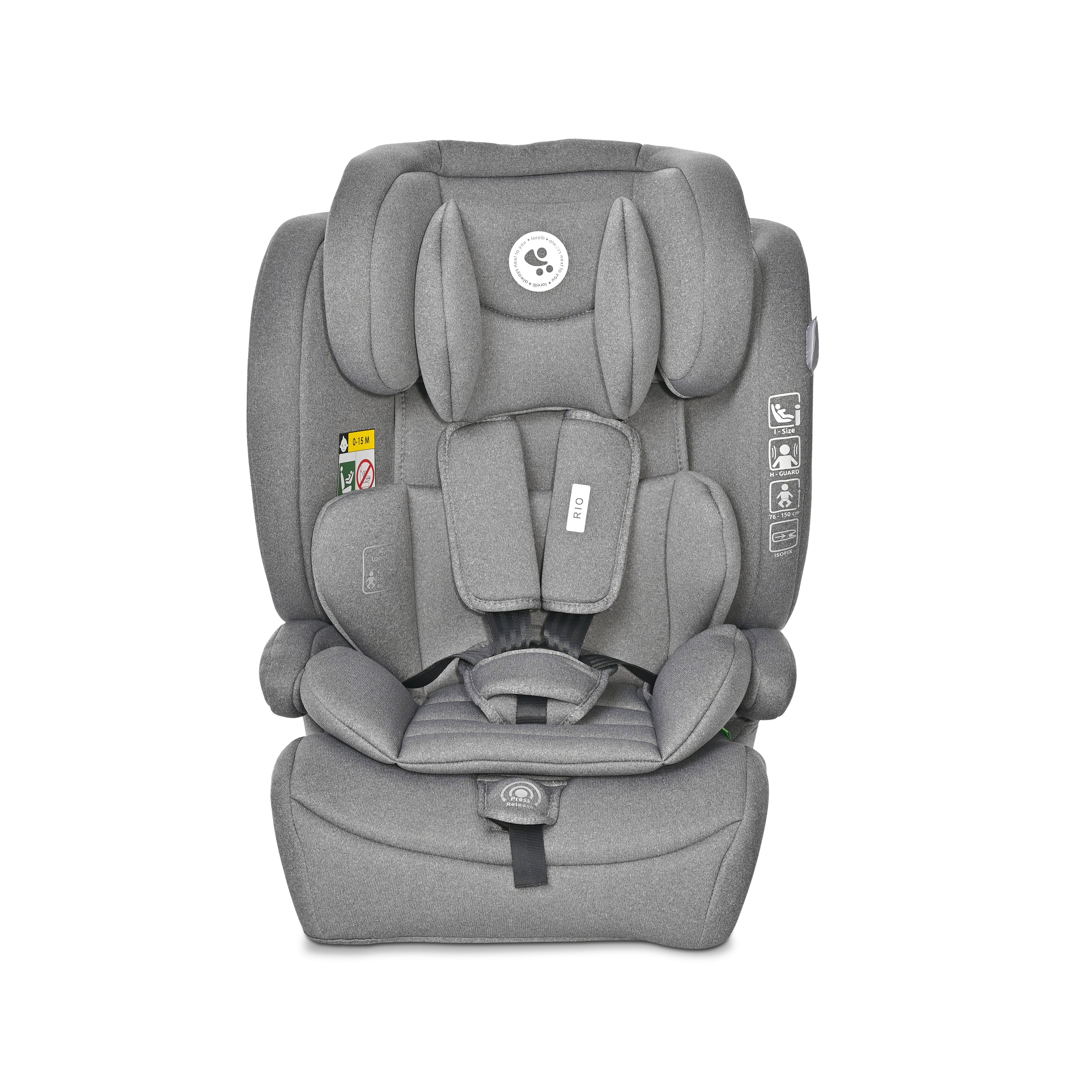 Lorelli Rio - fotelik i-Size 76-150 cm ISOFIX | Grey