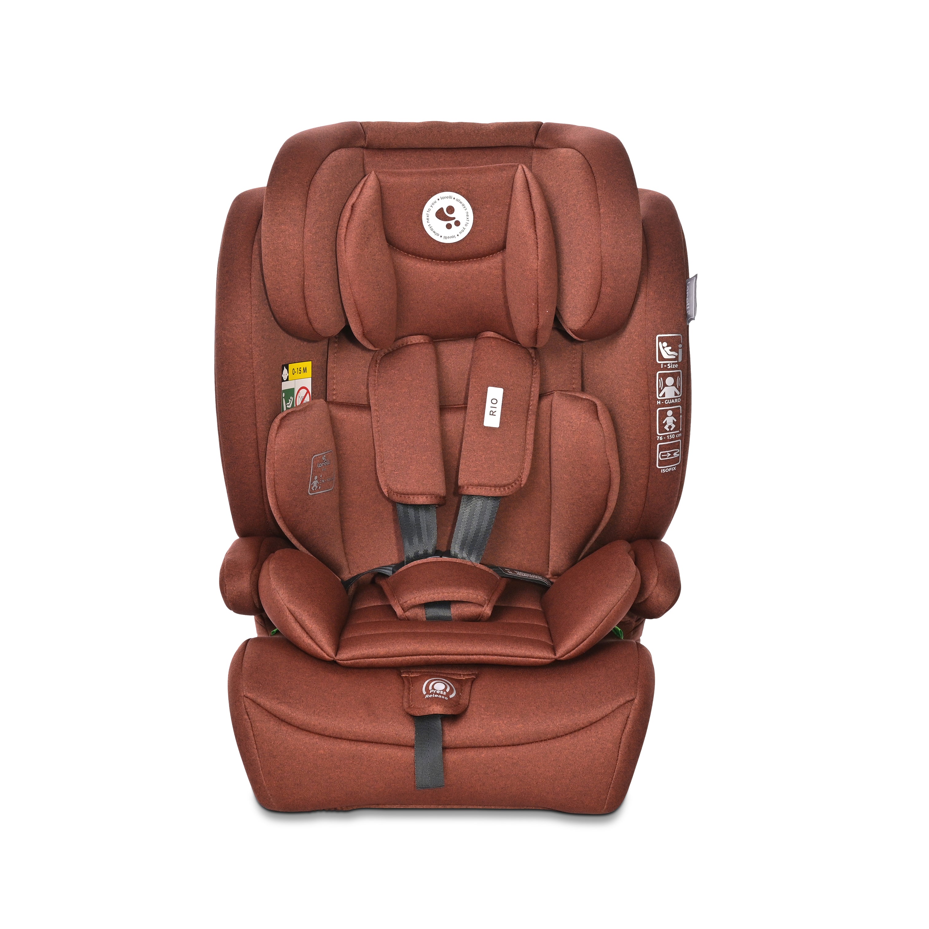 Lorelli Rio - fotelik i-Size 76-150 cm ISOFIX | Ginger