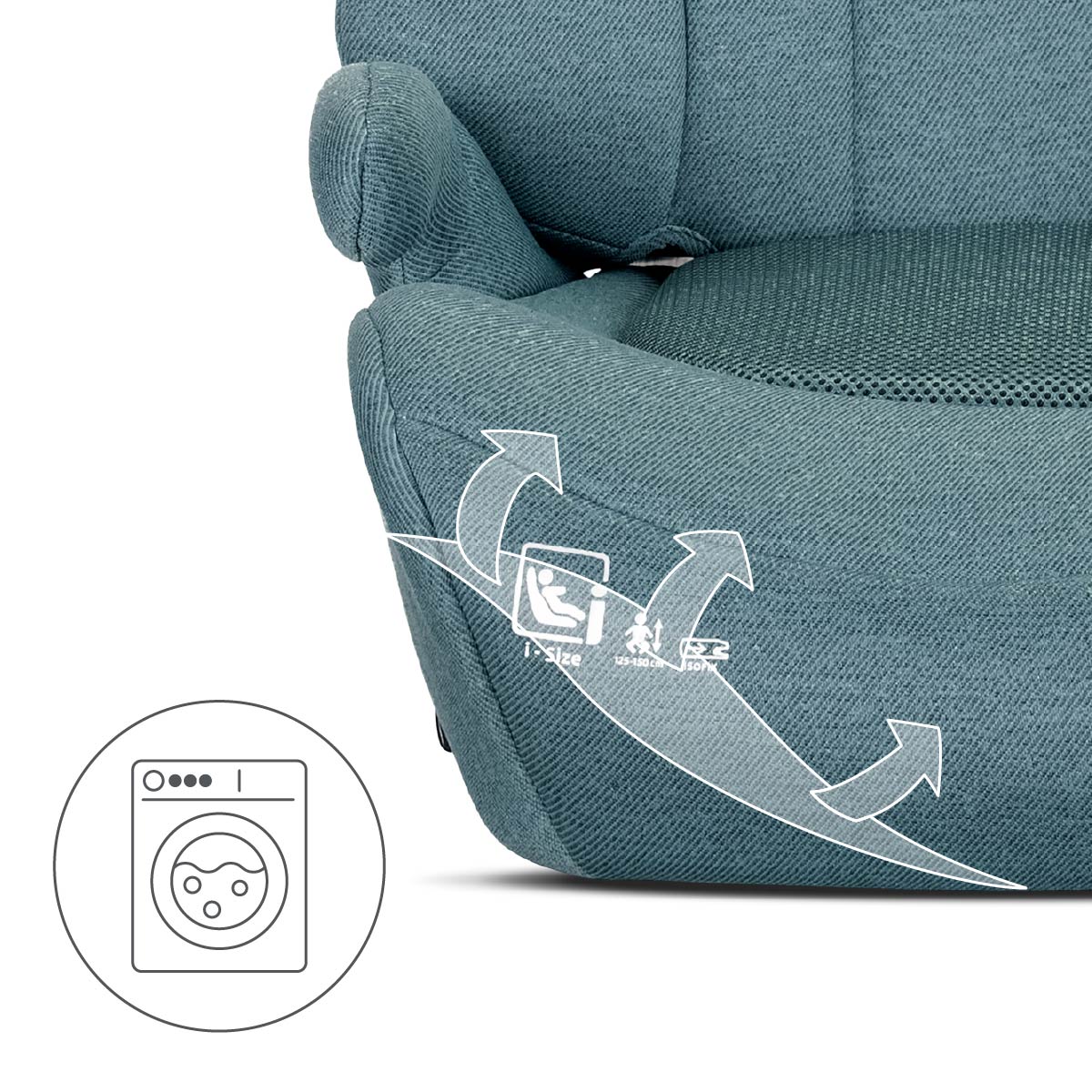 Lorelli Pyxis - podkładka podwyższenie z oparciem ISOFIX 125-150cm | Blue