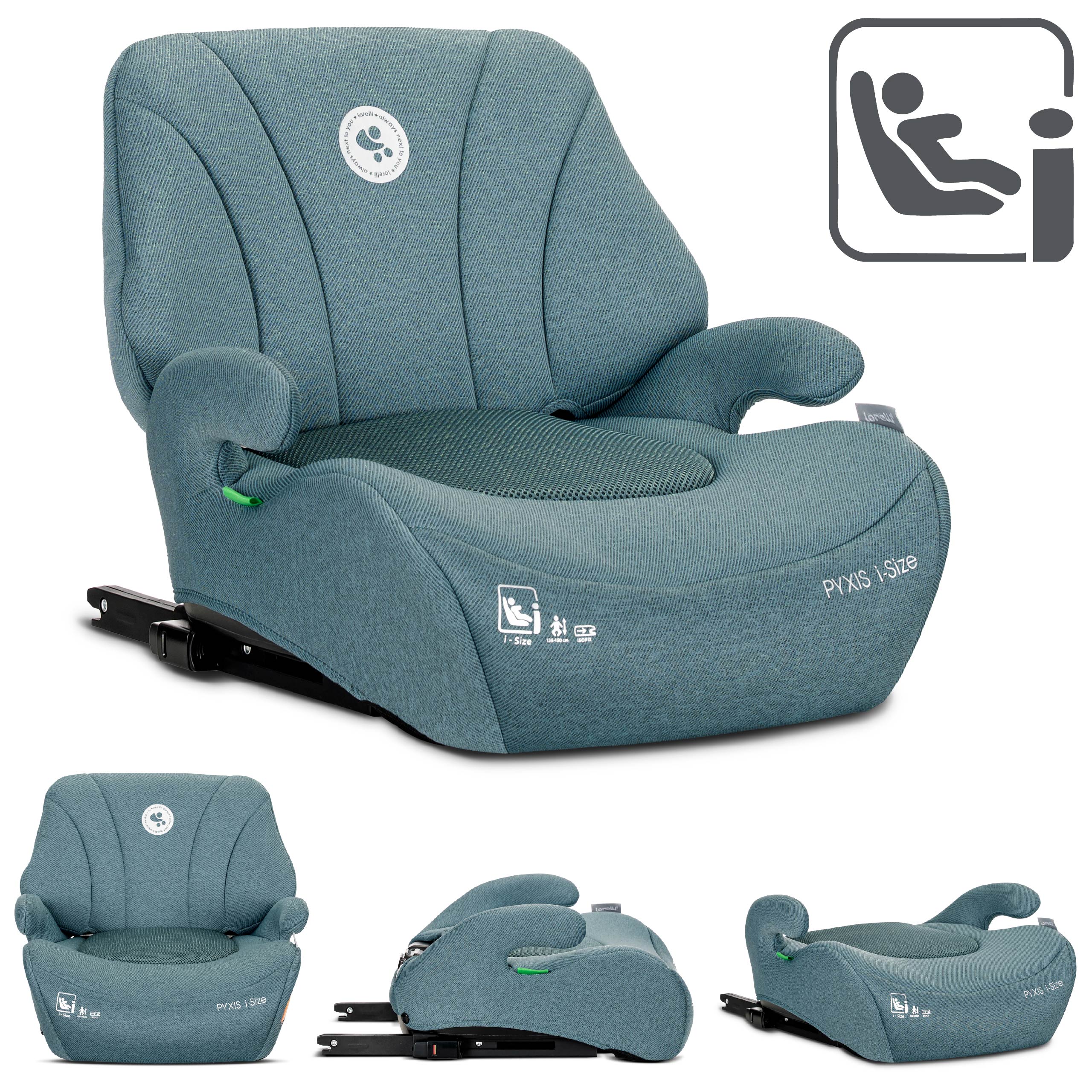 Lorelli Pyxis - podkładka podwyższenie z oparciem ISOFIX 125-150cm | Blue