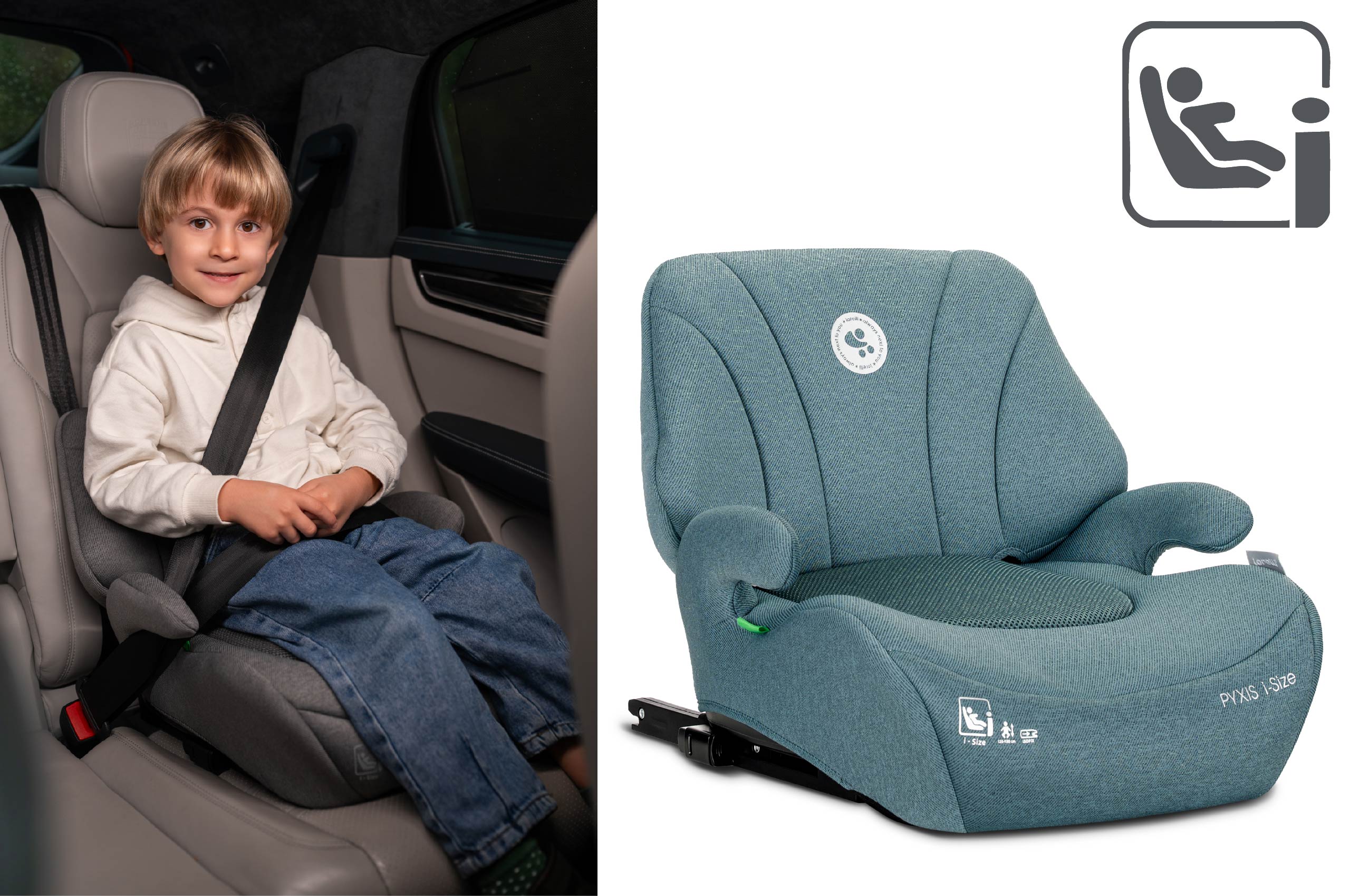 Lorelli Pyxis - podkładka podwyższenie z oparciem ISOFIX 125-150cm | Blue
