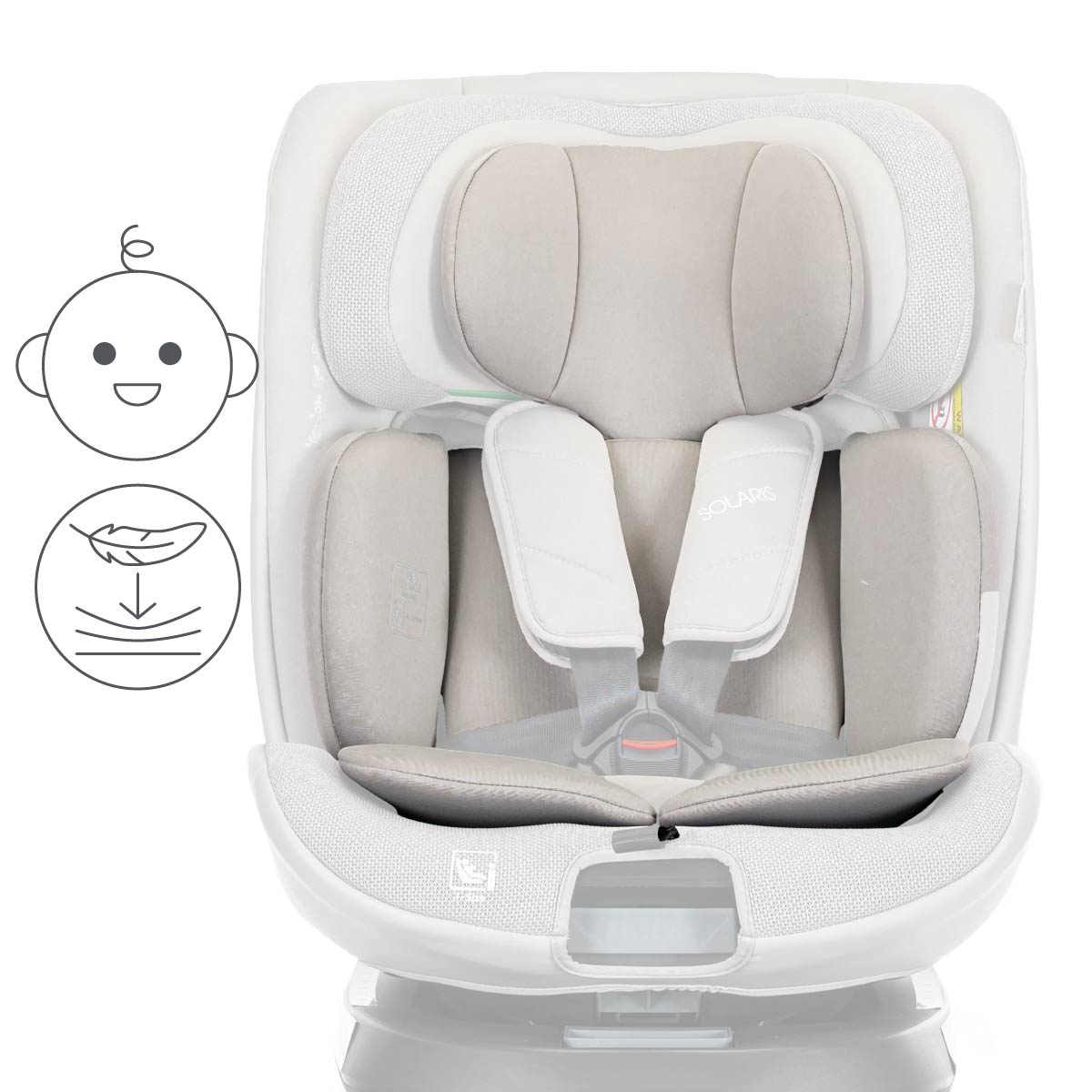 Lorelli Solaris - fotelik i-Size ISOFIX 40-150cm 360 SPS | Grey