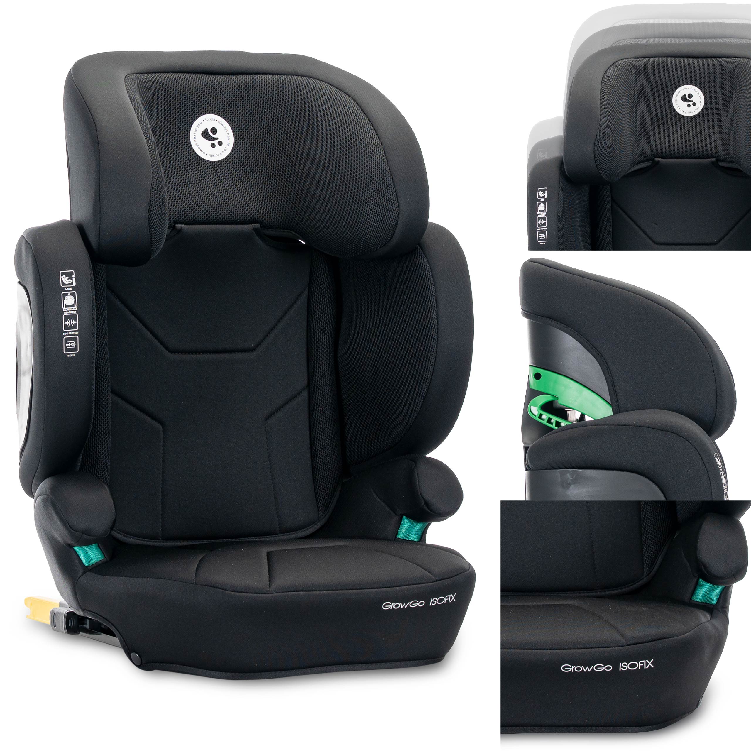 Lorelli Growgo - fotelik składany Isofix 100-150 I-Size | Black
