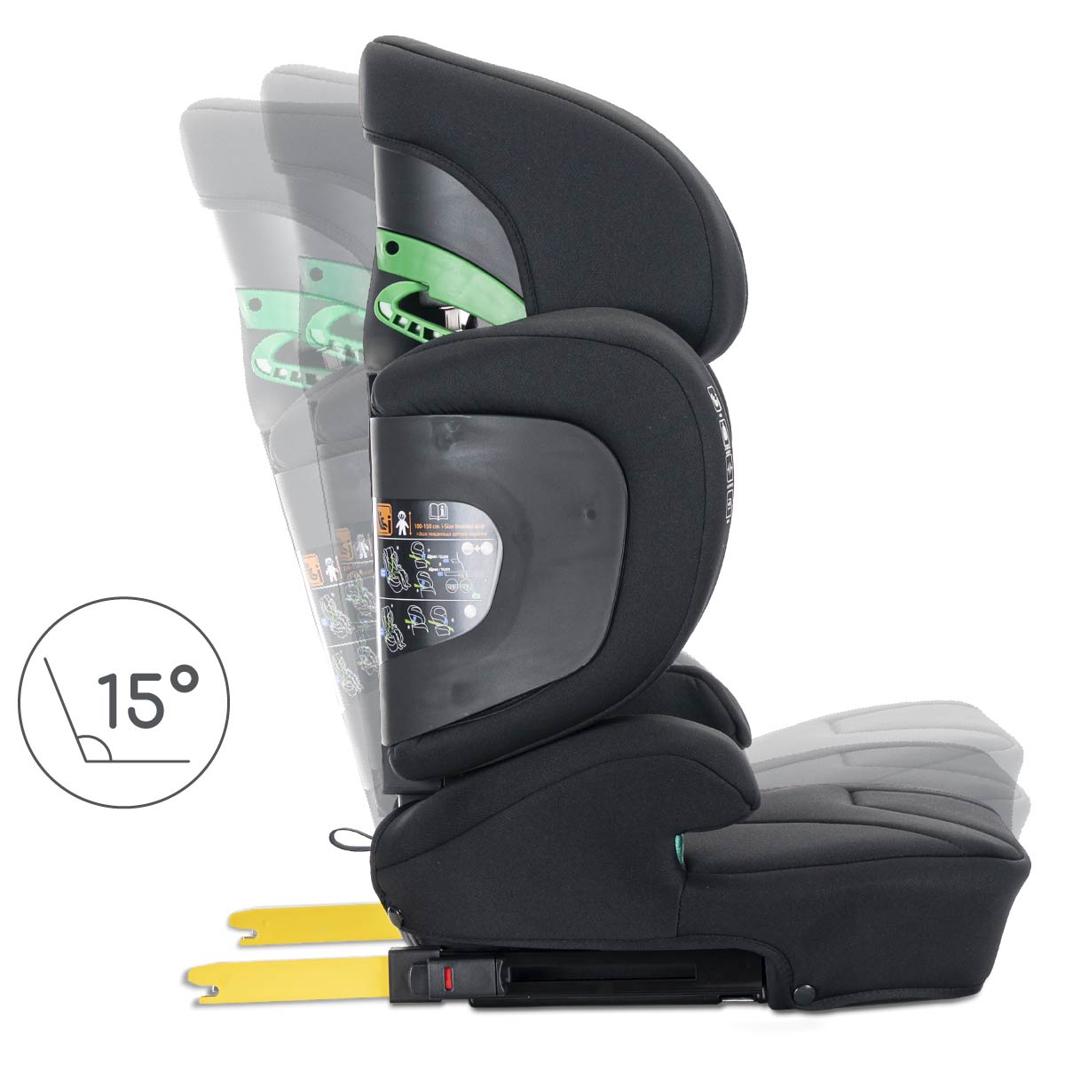 Lorelli Growgo - fotelik składany Isofix 100-150 I-Size | Black
