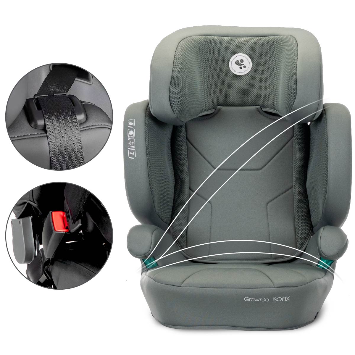 Lorelli Growgo - fotelik składany Isofix 100-150 I-Size | Green