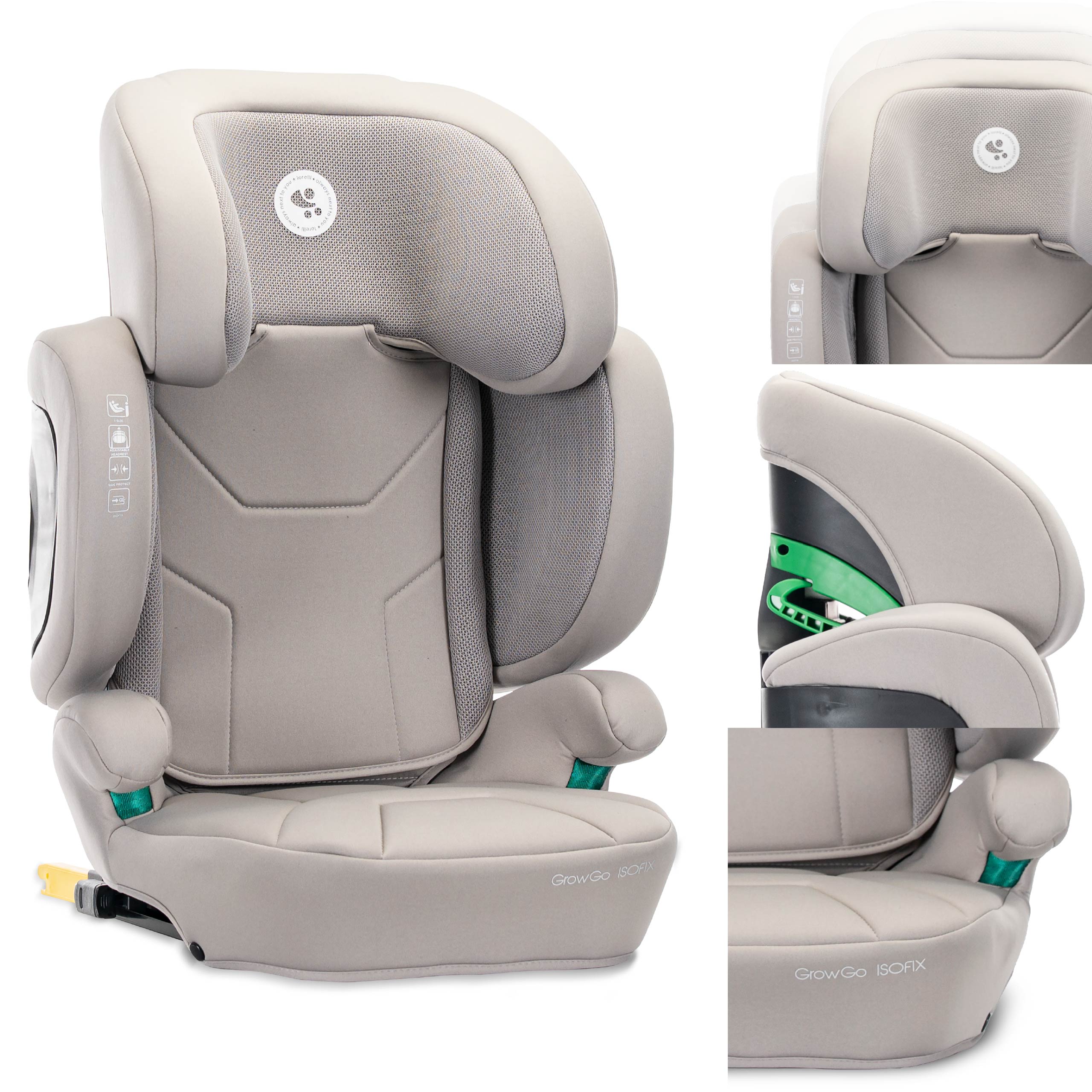 Lorelli Growgo - fotelik składany Isofix 100-150 I-Size | Grey