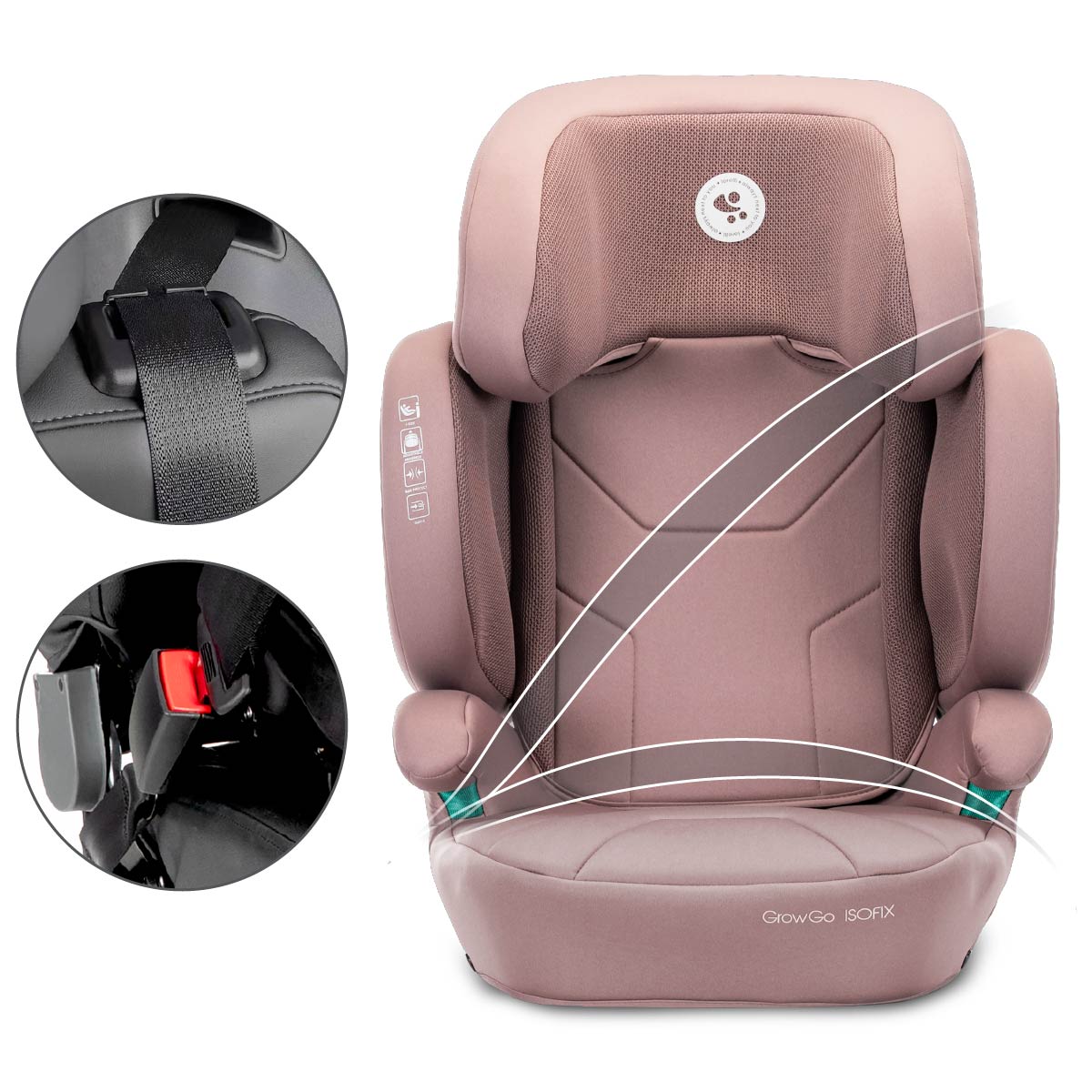 Lorelli Growgo - fotelik składany Isofix 100-150 I-Size | Pink