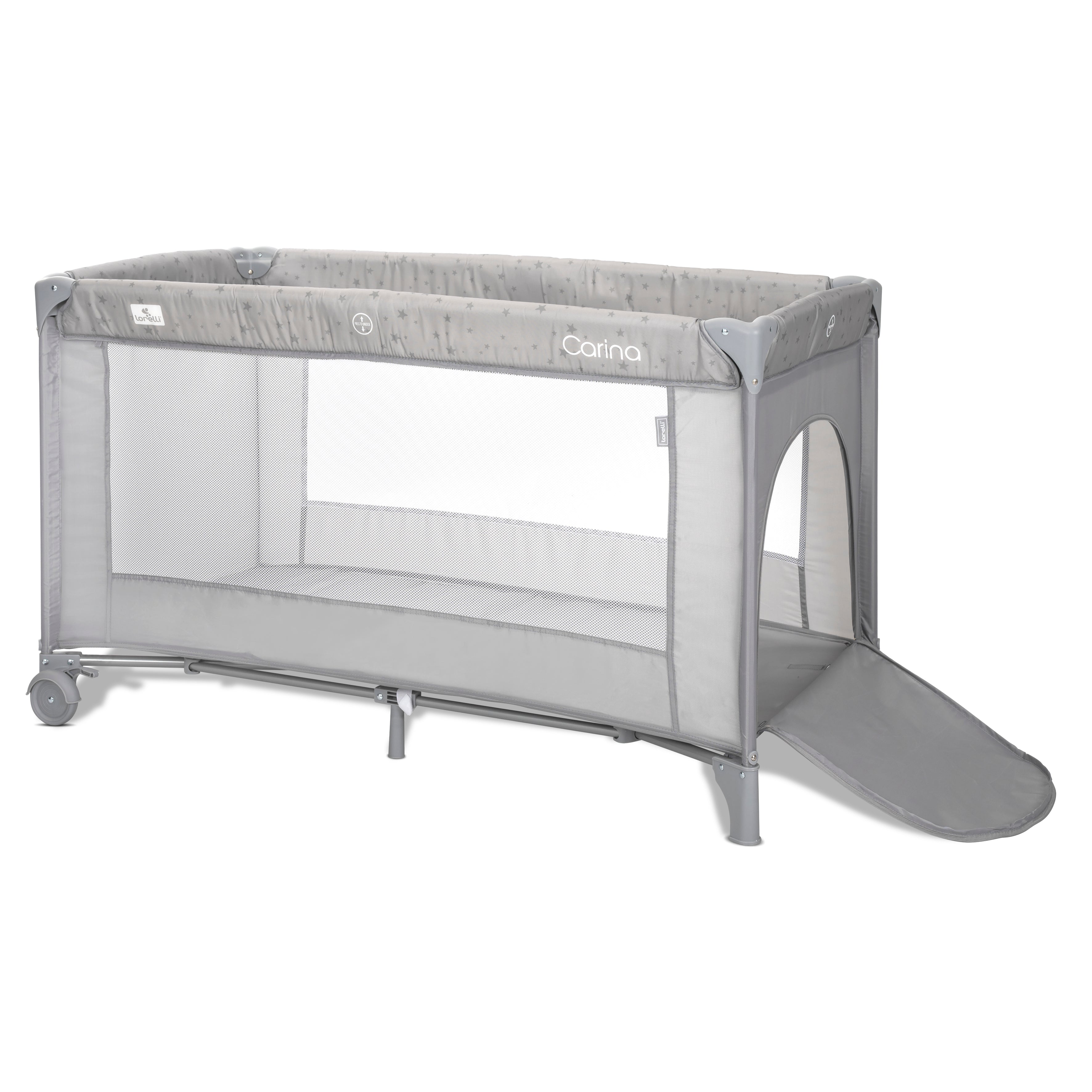 Lorelli Carina - łóżeczko turystyczne 2 poziomowe | Grey Stars