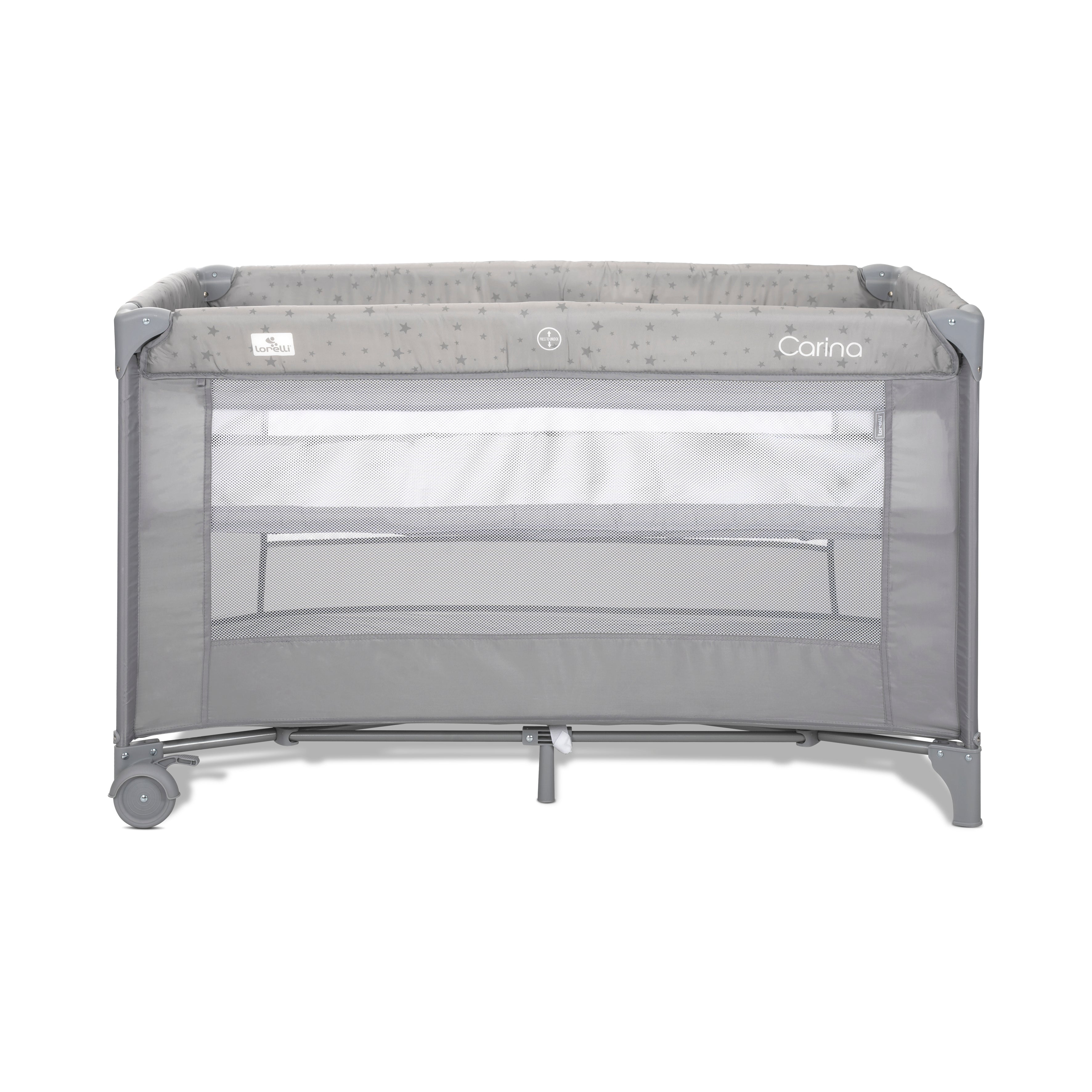 Lorelli Carina - łóżeczko turystyczne 2 poziomowe | Grey Stars