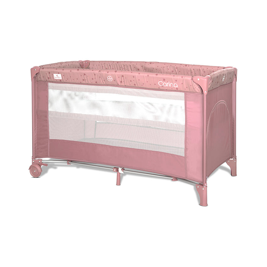 Lorelli Carina - łóżeczko turystyczne 2 poziomowe | Pink Stars