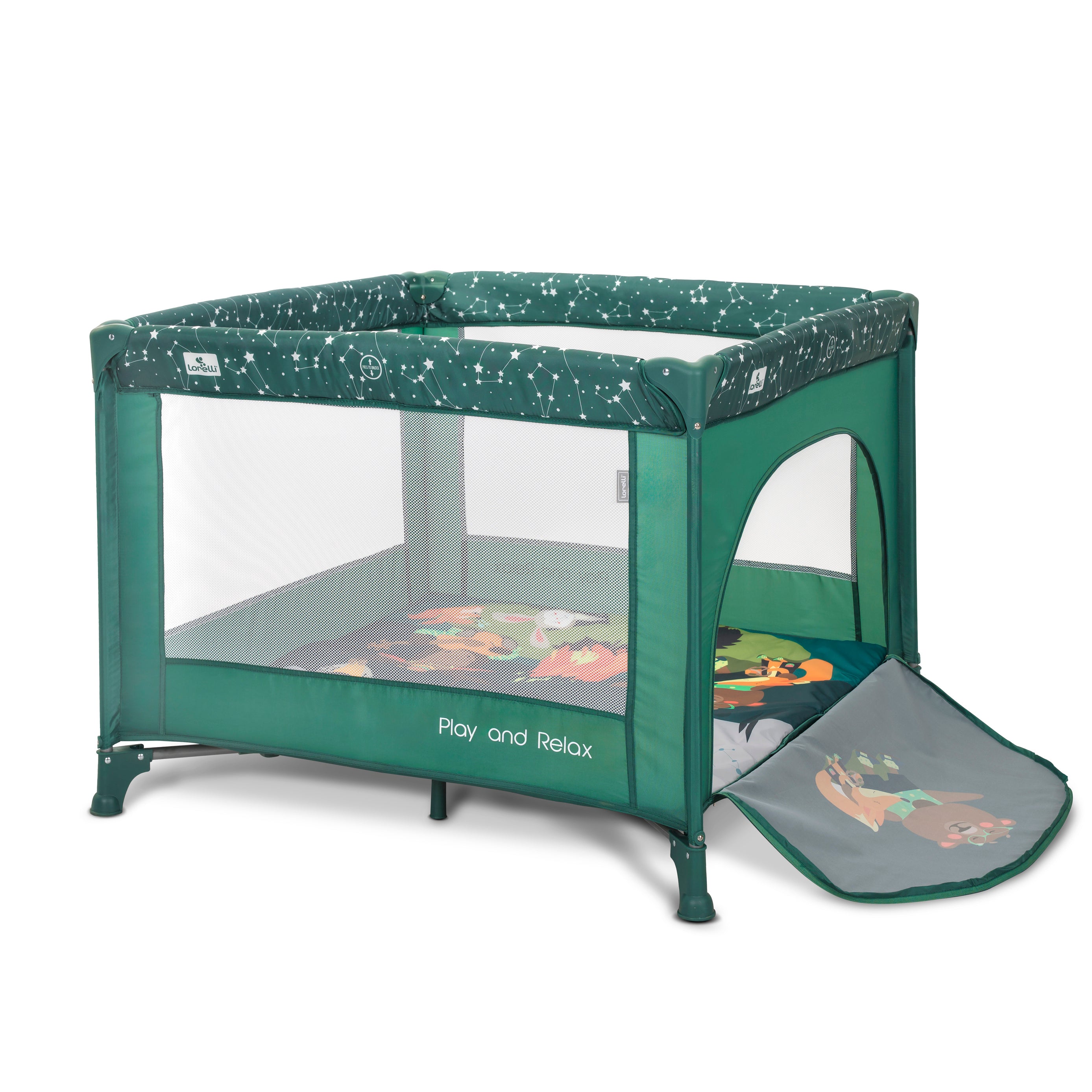 Lorelli PLAY N RELAX - kojec łóżeczko turystyczne | Green Night