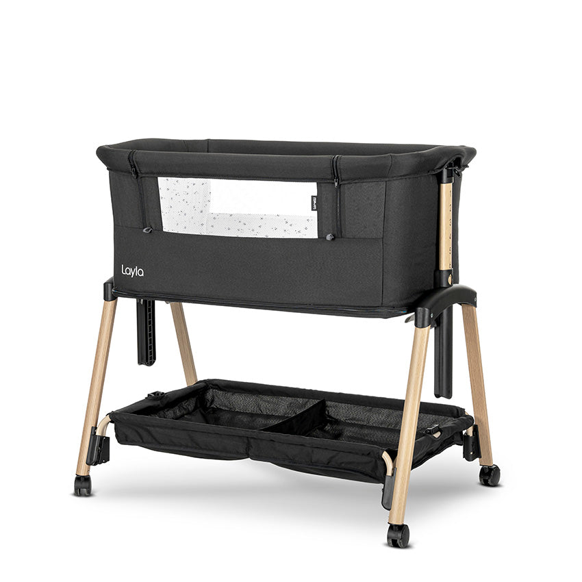 Lorelli Layla - łóżeczko dostawne 2w1 | Black