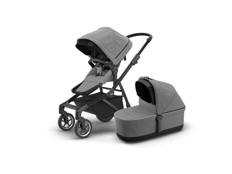 Thule Sleek Wózek spacerowy 3w1 zestaw z gondolą Grey Melange on Black