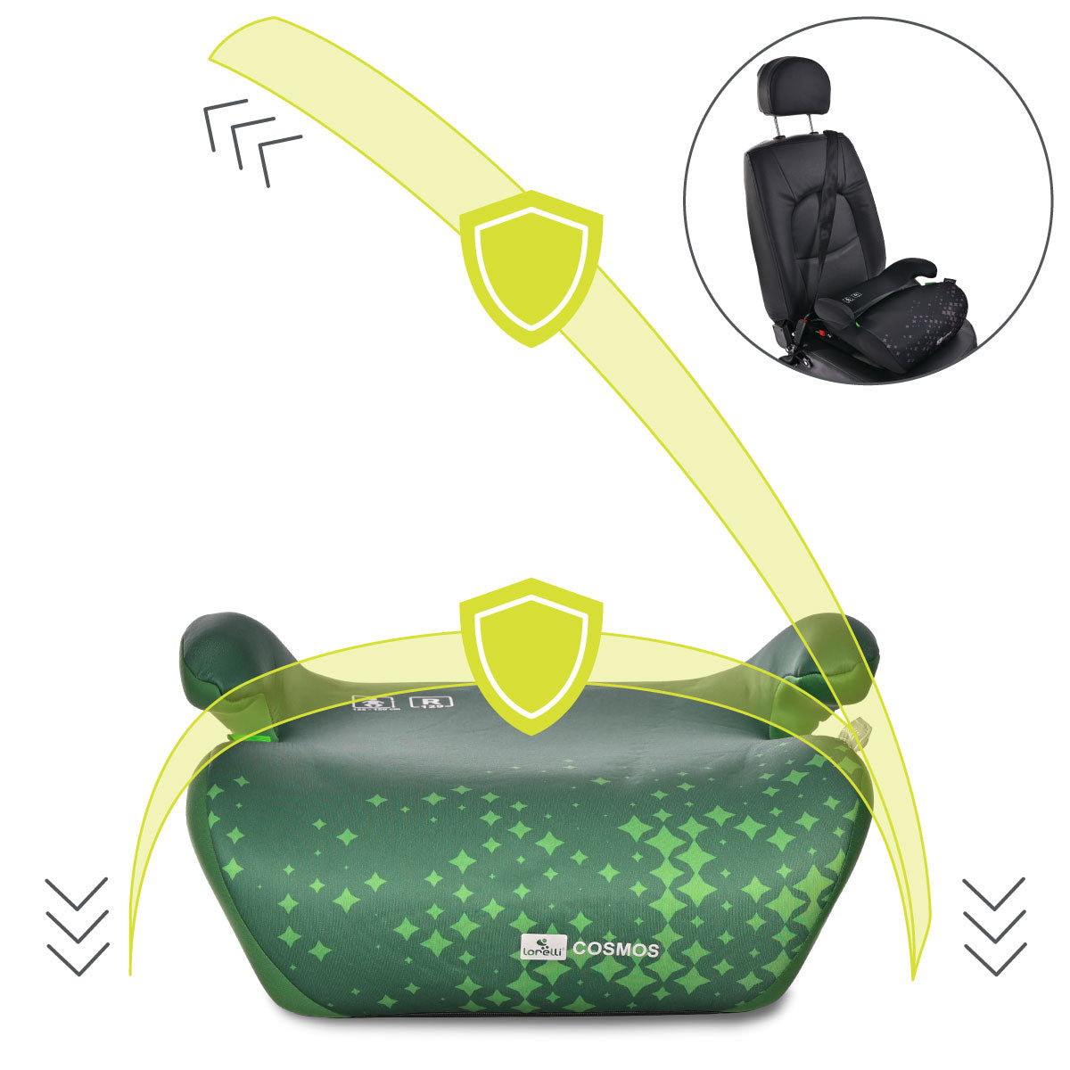 Lorelli Cosmos - podstawka samochodowa ISOFIX 125-150cm | Green.