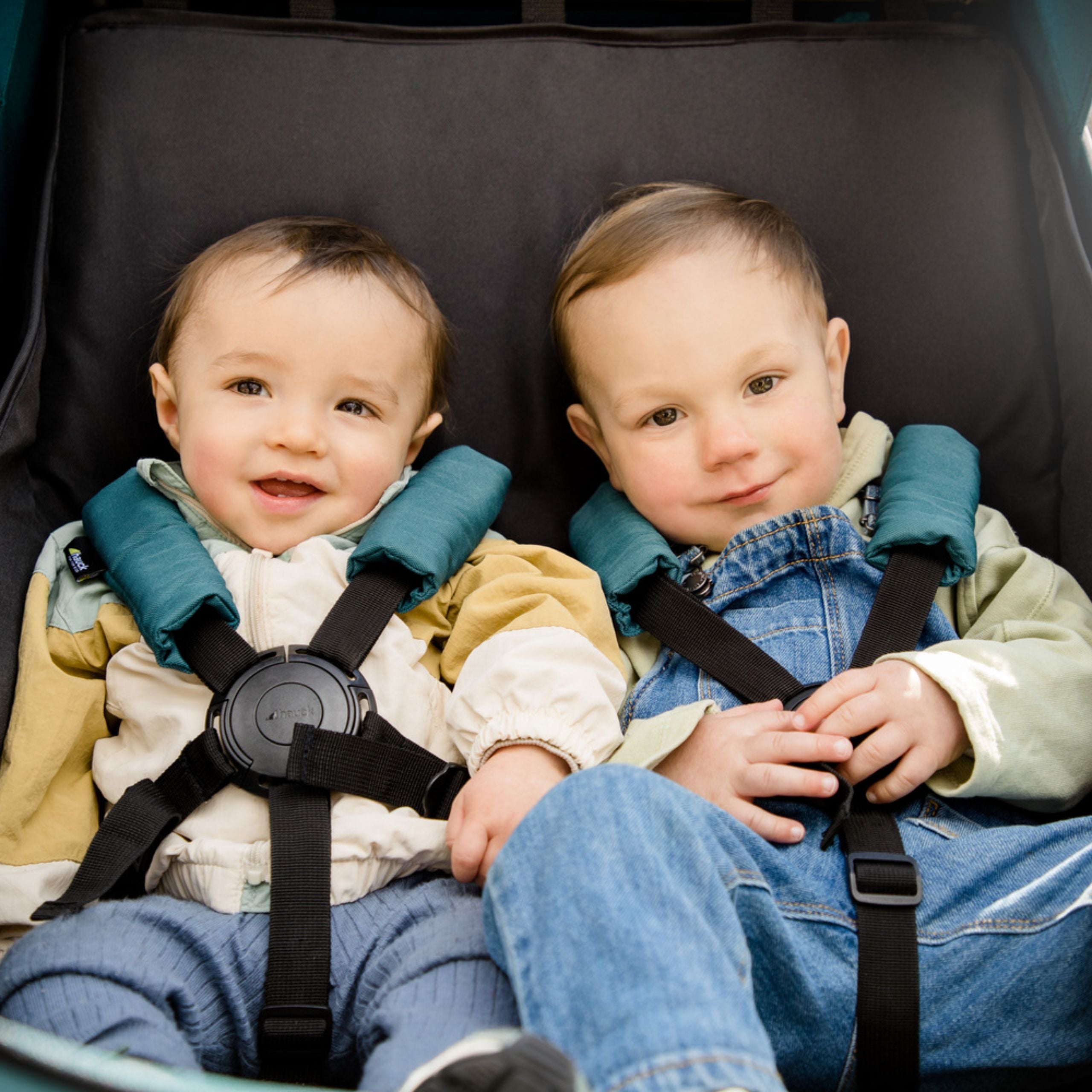 Hauck Dryk Duo - przyczepka rowerowa dwuosobowa | Grey.