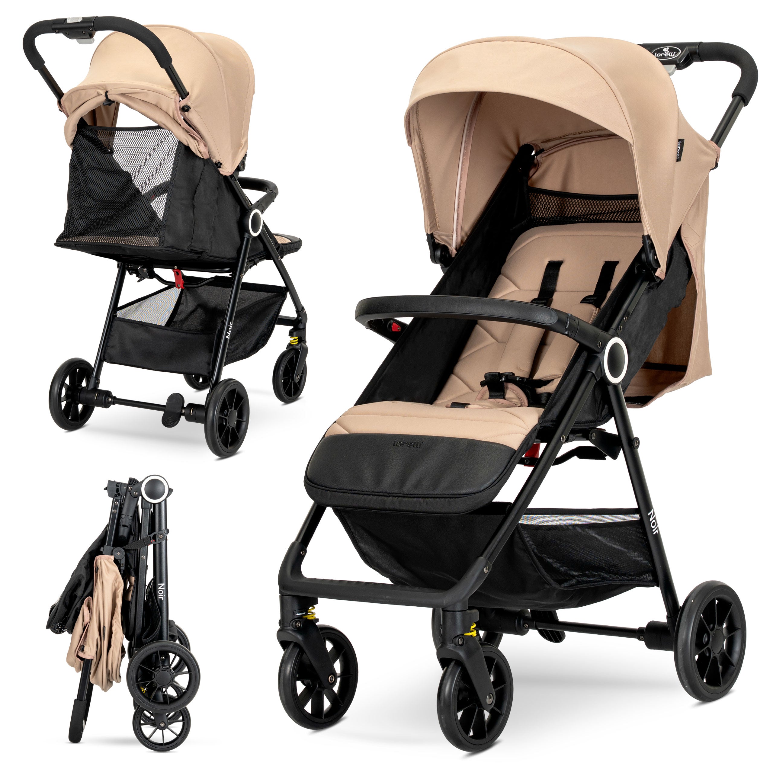 Lorelli Noir - wózek spacerowy do 22kg | Beige
