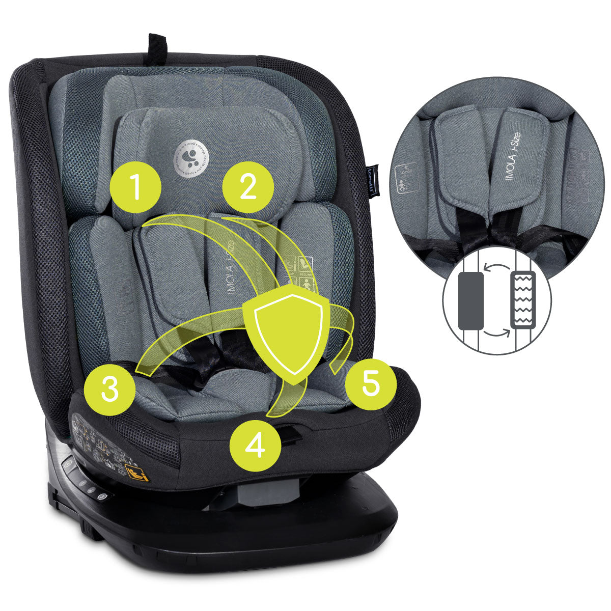 Lorelli Imola - fotelik i-Size 40-150 cm ISOFIX 360 | Green.