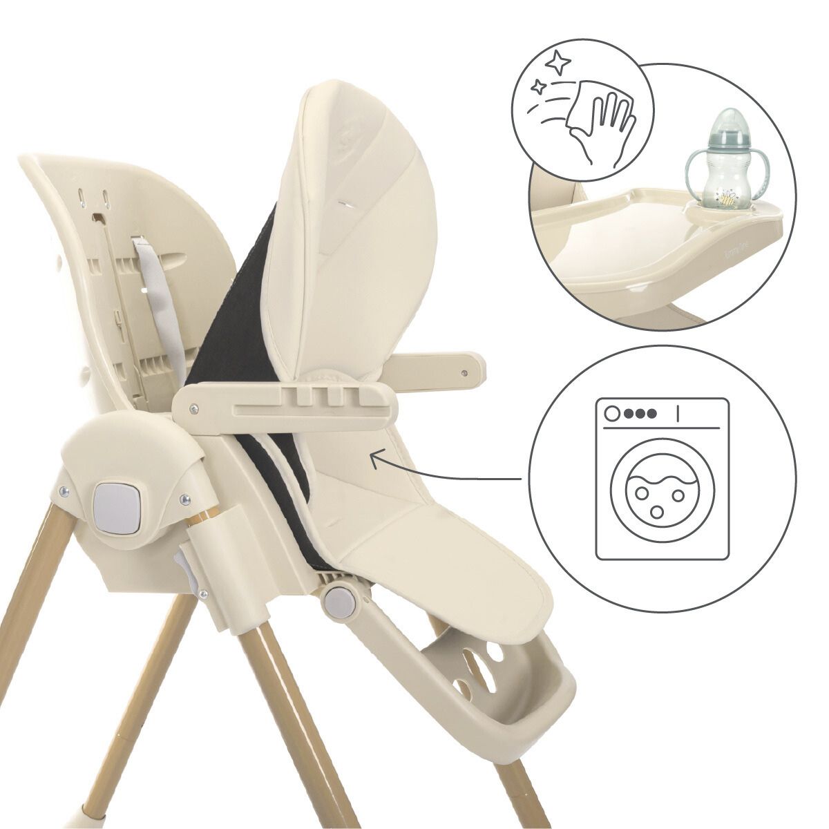 Lorelli Tummy Time - krzesełko do karmienia | Beige