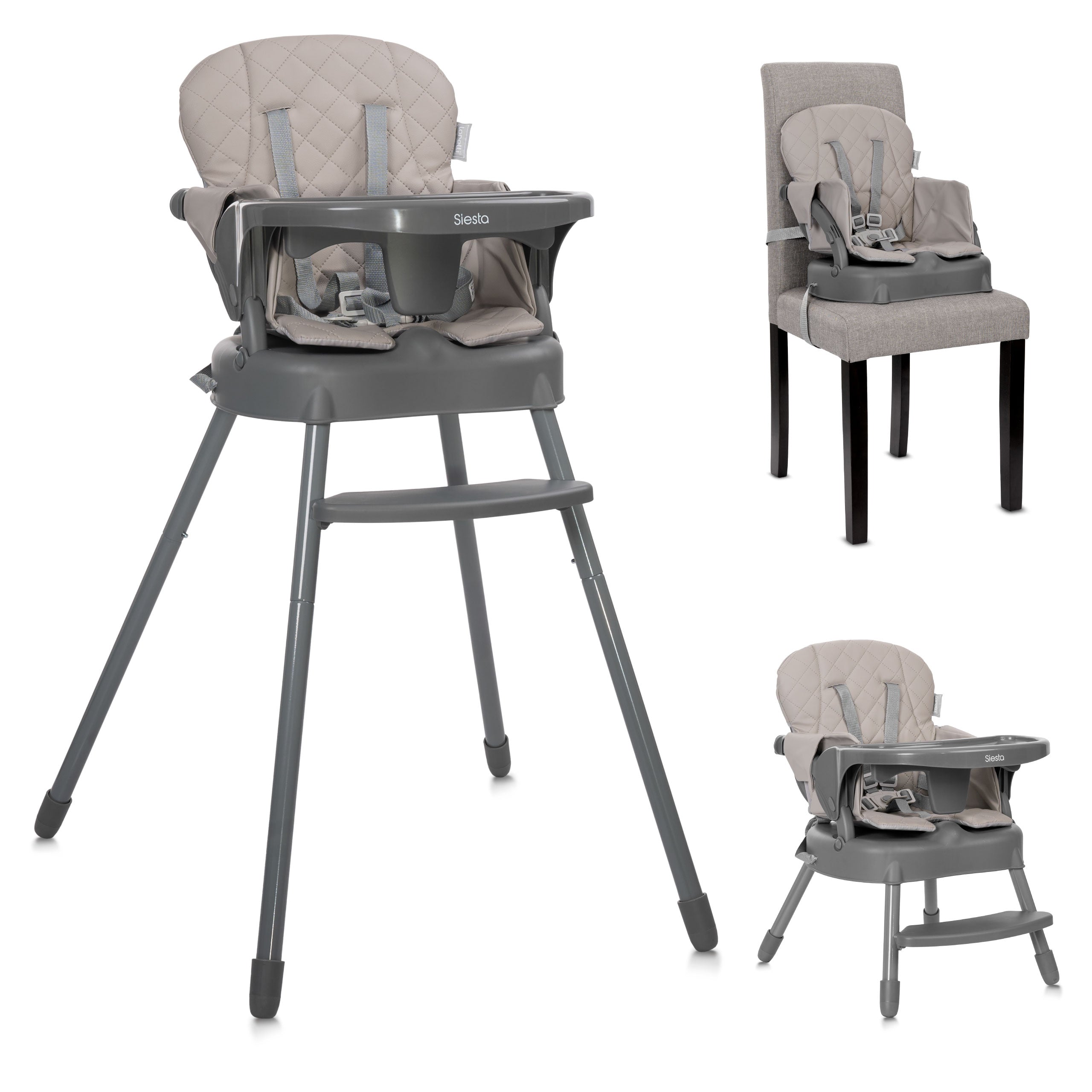 Lorelli Siesta - krzestełko do karmenia 3w1 | Beige Leather.