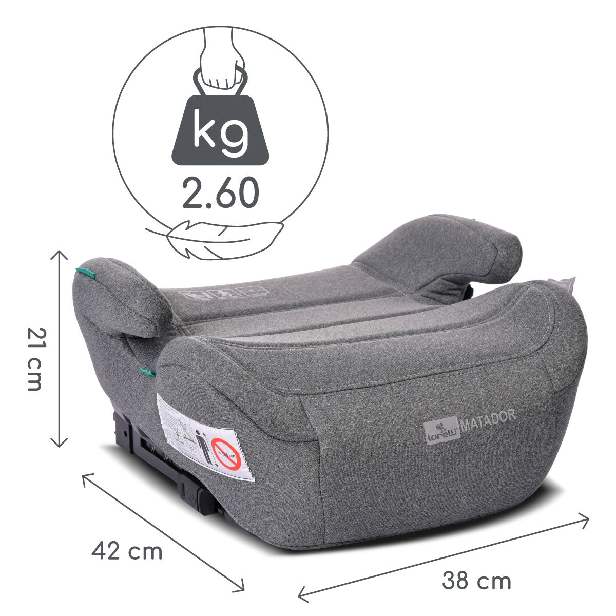 Lorelli Matador - podstawka samochodowa ISOFIX 125-150cm | Grey.