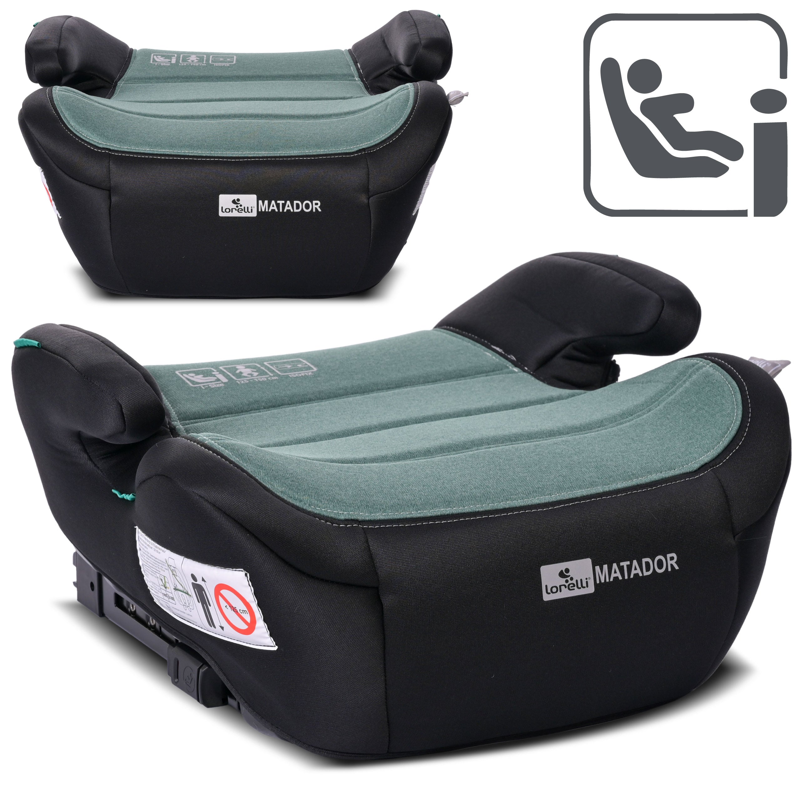 Lorelli Matador - podstawka samochodowa ISOFIX 125-150cm | Green Pine.
