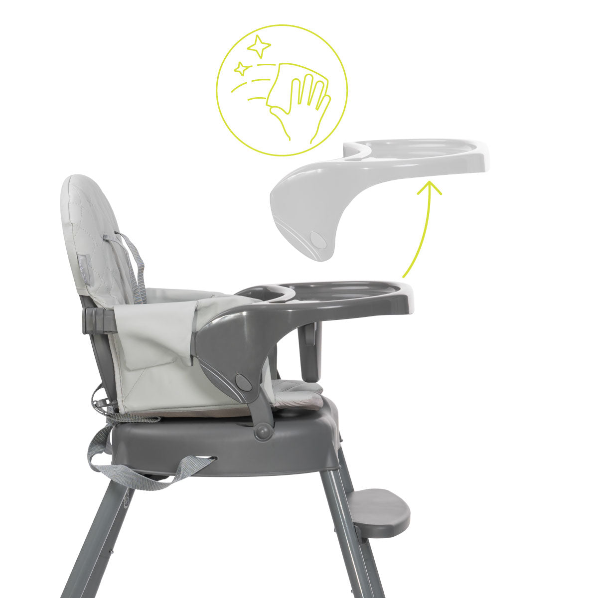 Lorelli Siesta - krzestełko do karmenia 3w1 | Grey Leather.