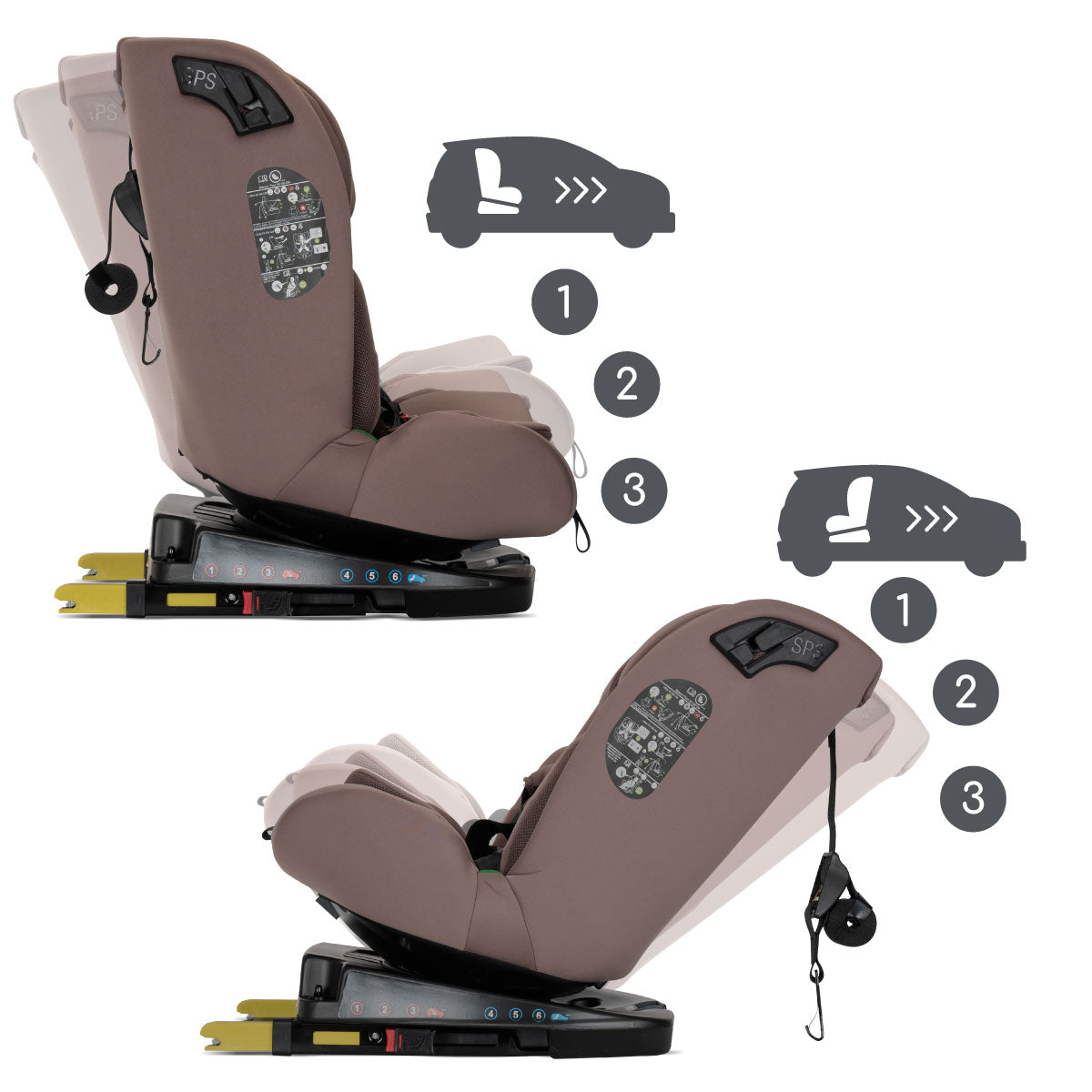 Lorelli Rodeo - fotelik 40-150 cm ISOFIX 360 | Pink.