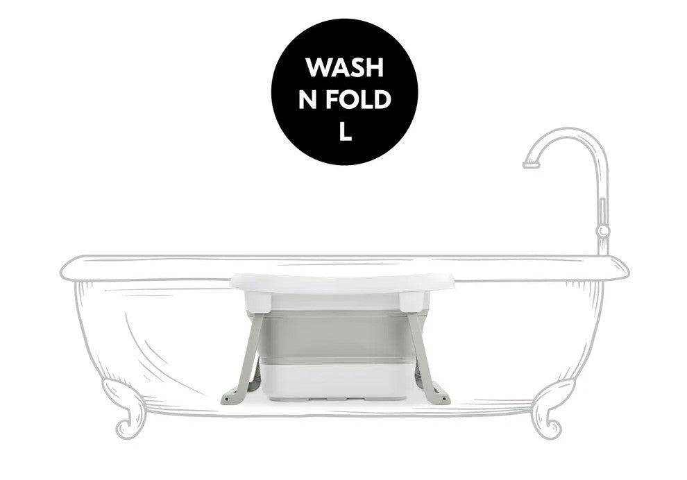 Hauck Wash and Fold L - wanienka składana | White-Sage