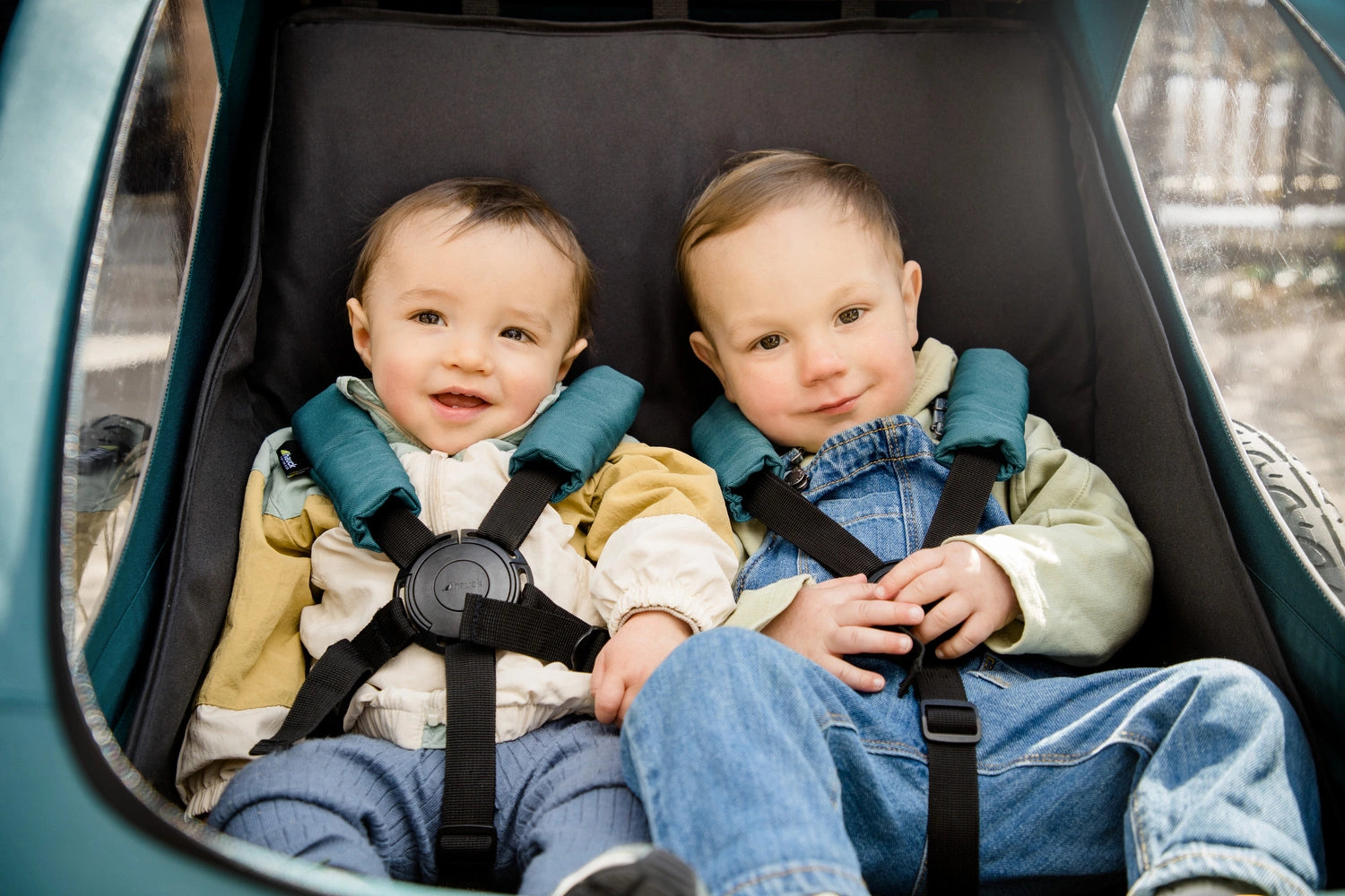 Hauck Dryk Duo - przyczepka rowerowa dwuosobowa | Grey.