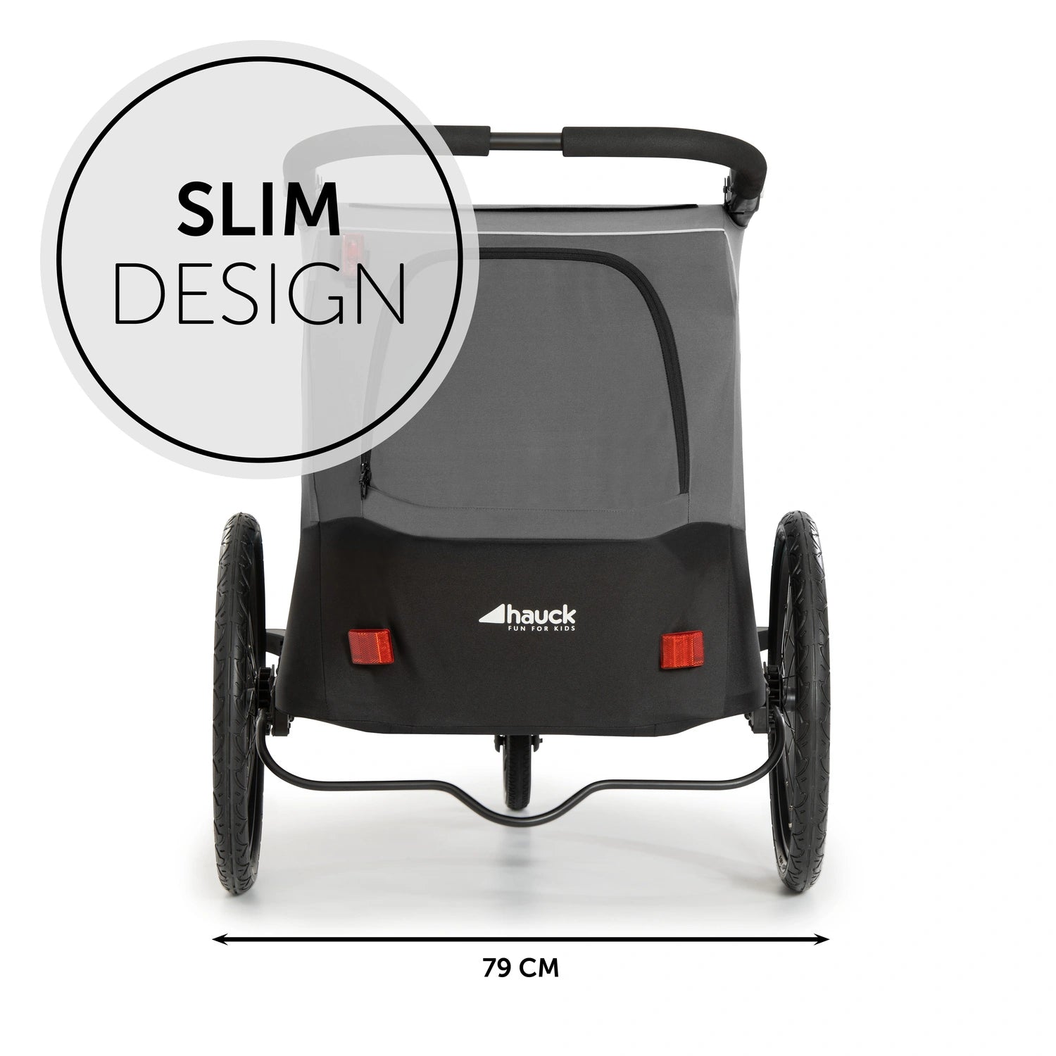 Hauck Dryk Duo - przyczepka rowerowa dwuosobowa | Grey