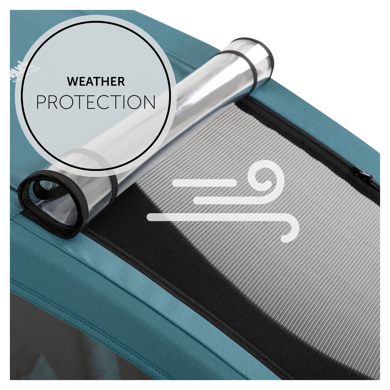 Hauck Dryk Duo - przyczepka rowerowa dwuosobowa | Ocean Green.