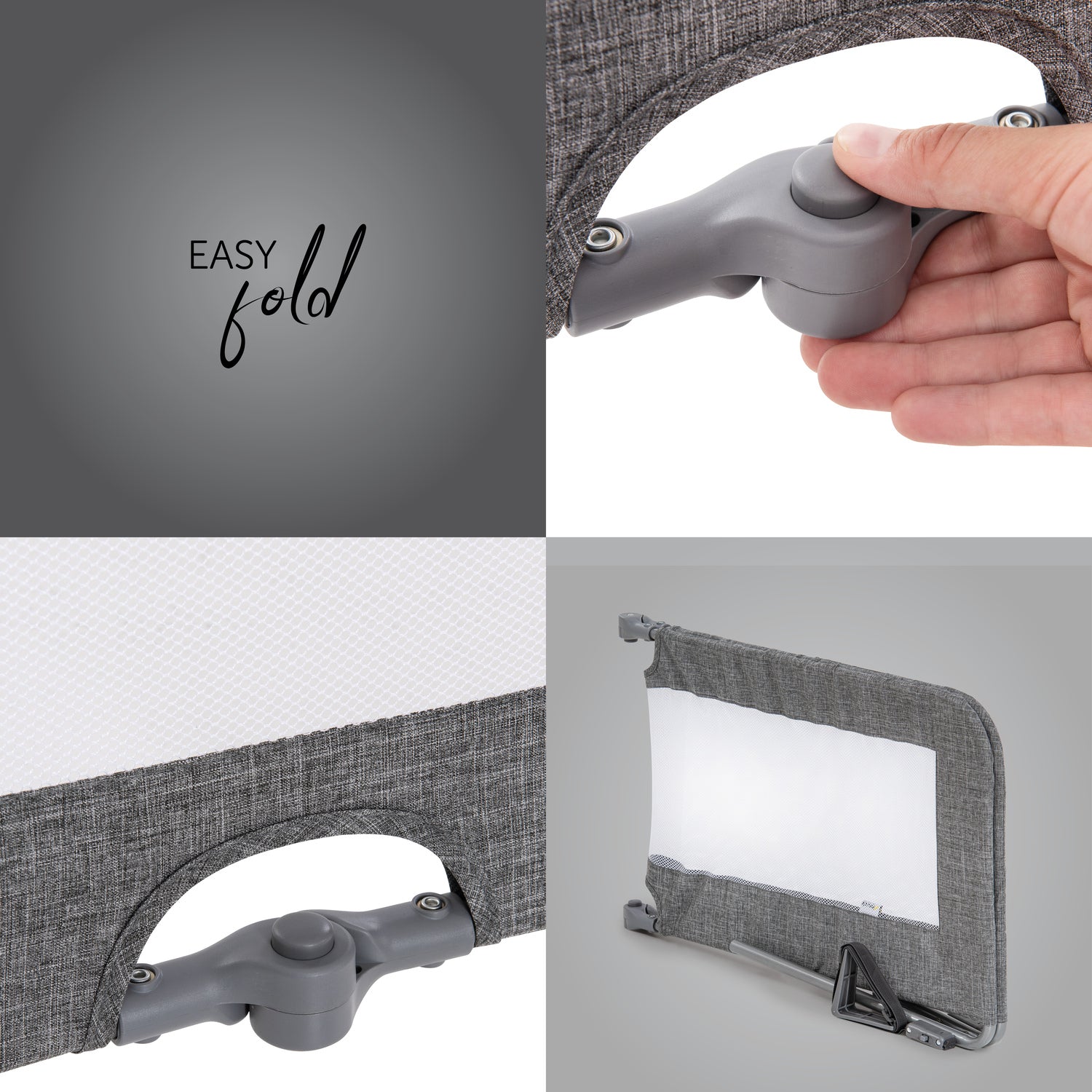 Hauck Sleep N Safe Plus XL - barierka do łóżka | Melange grey