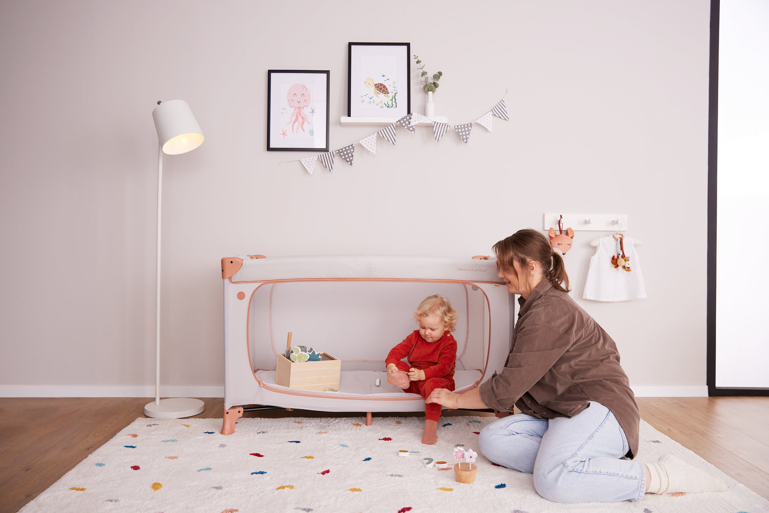 Hauck Dream N Play Plus - łóżeczko turystyczne | Dusty M