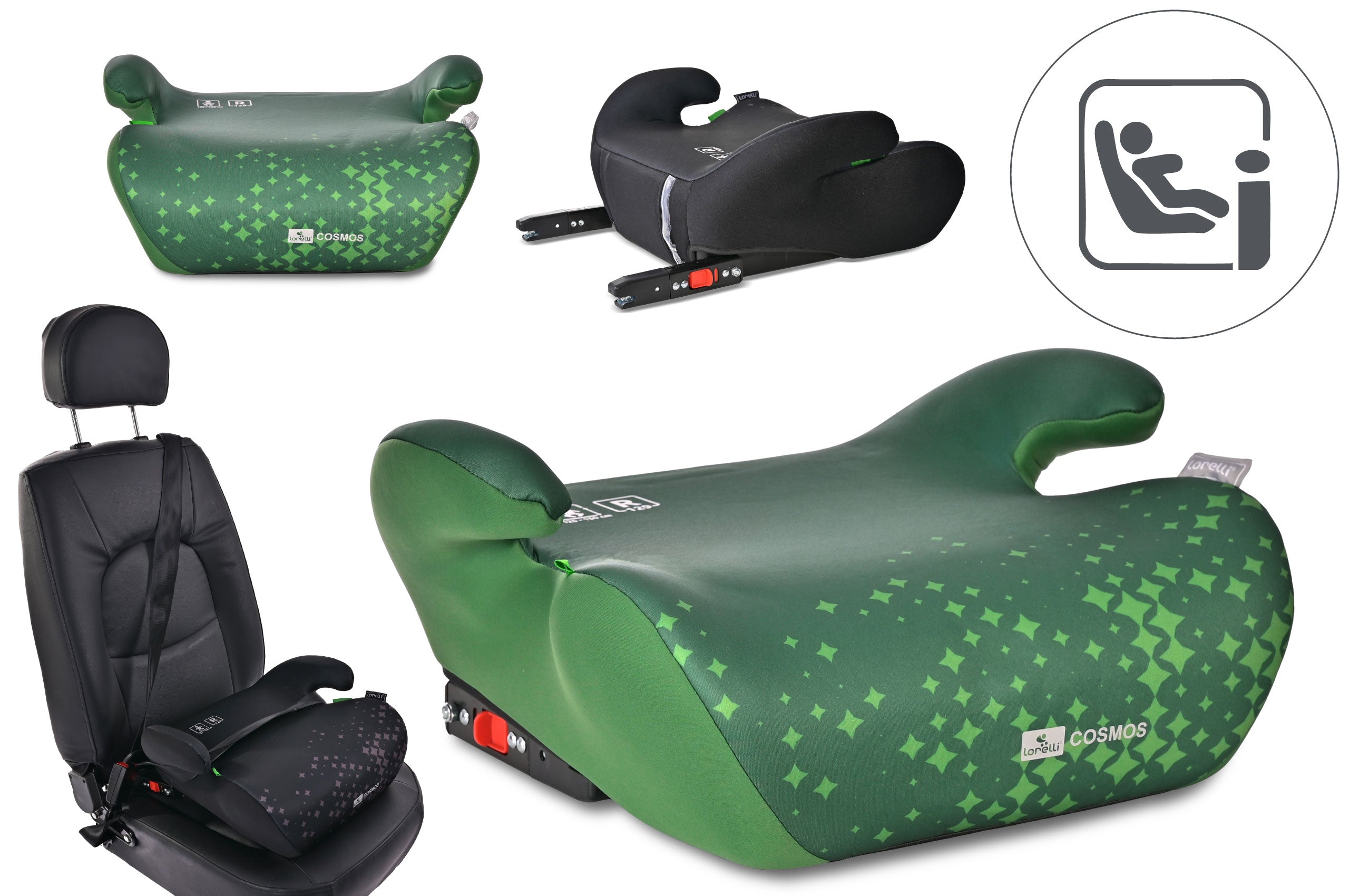 Lorelli Cosmos - podstawka samochodowa ISOFIX 125-150cm | Green.