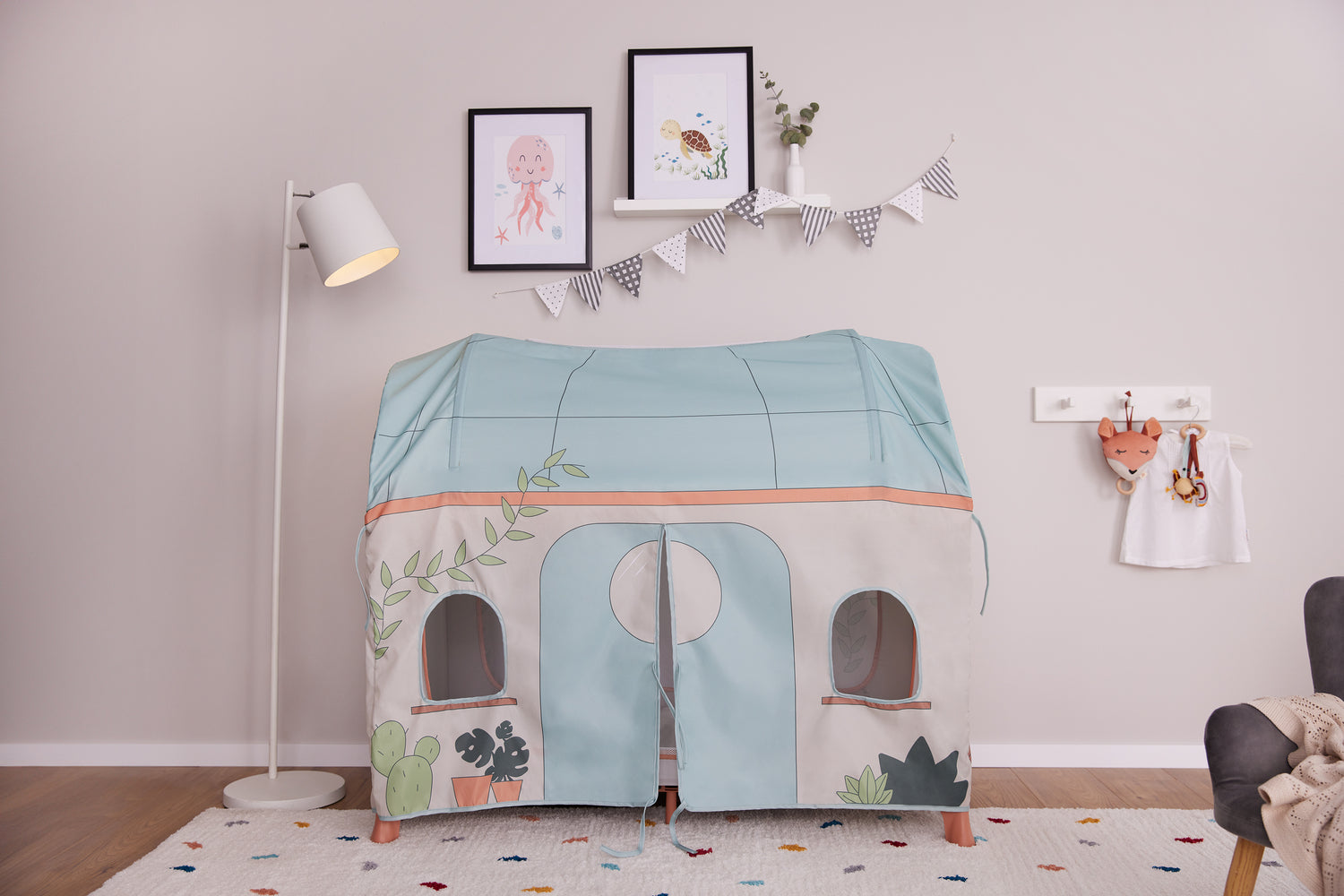 Hauck Travel Bed Cover - namiot pokrowiec do łóżeczka turystycznego | Plants