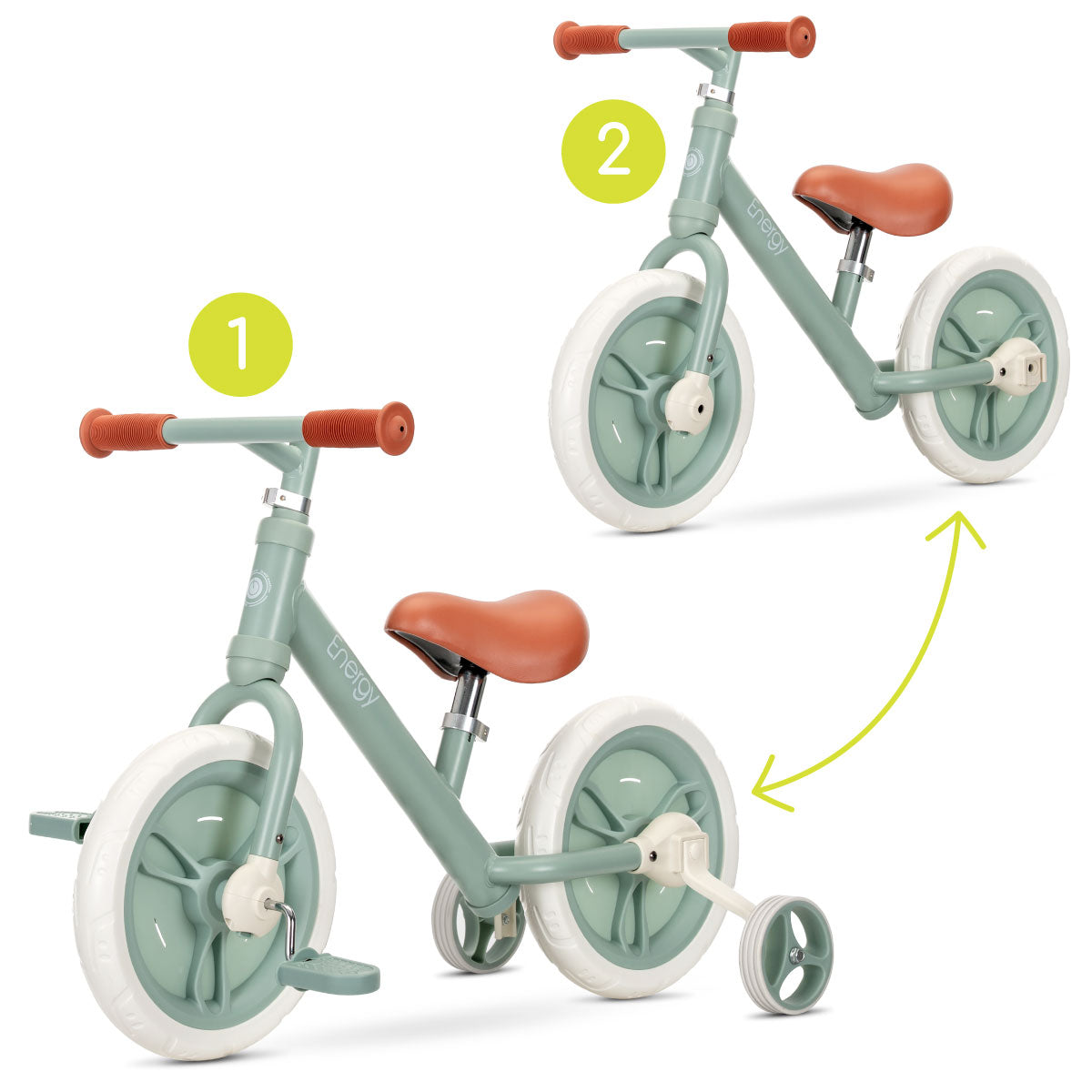 Lorelli Energy - rowerek biegowy 2w1 | Green.