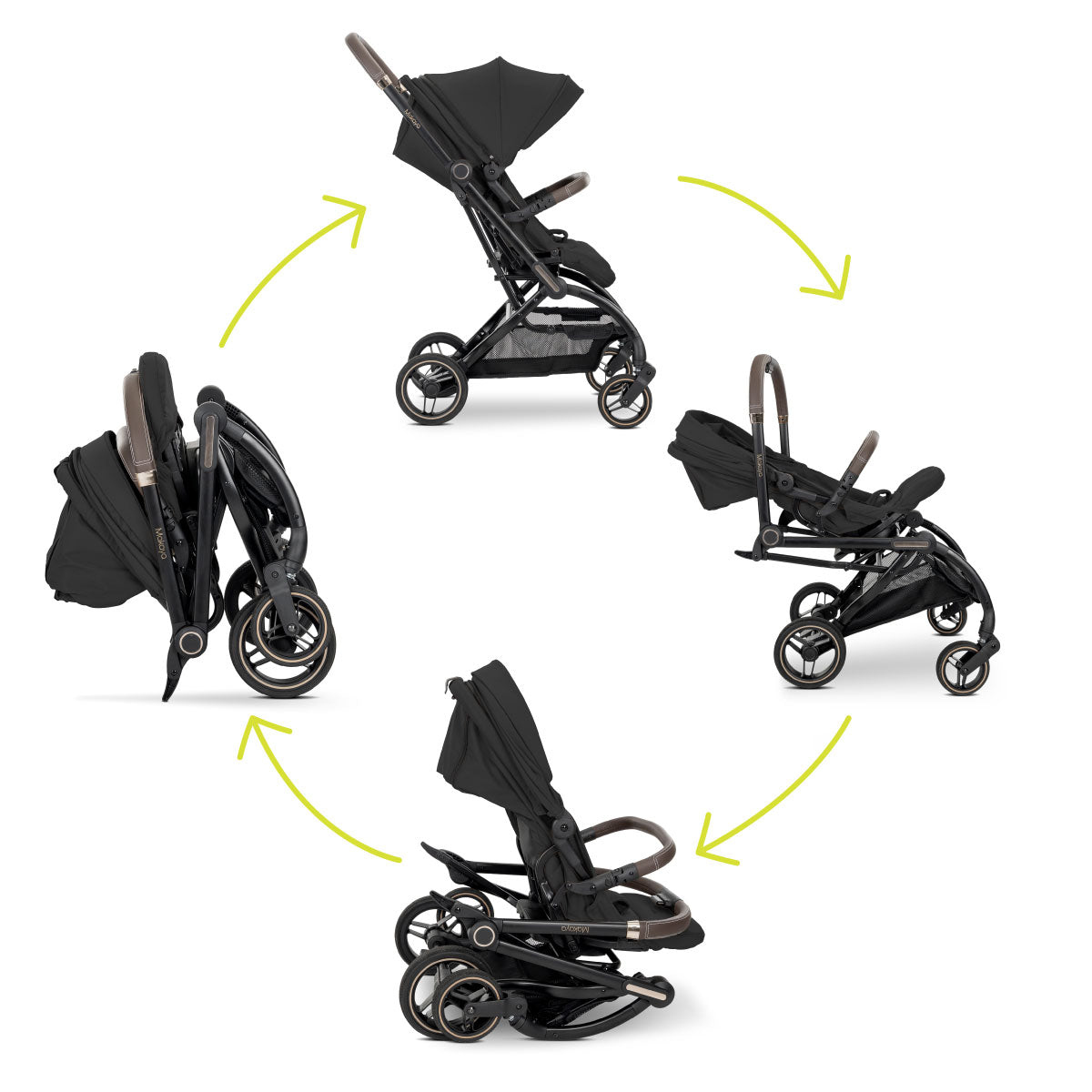 Lorelli Makaya - wózek spacerowy do 22kg obrotowy 360 | Black